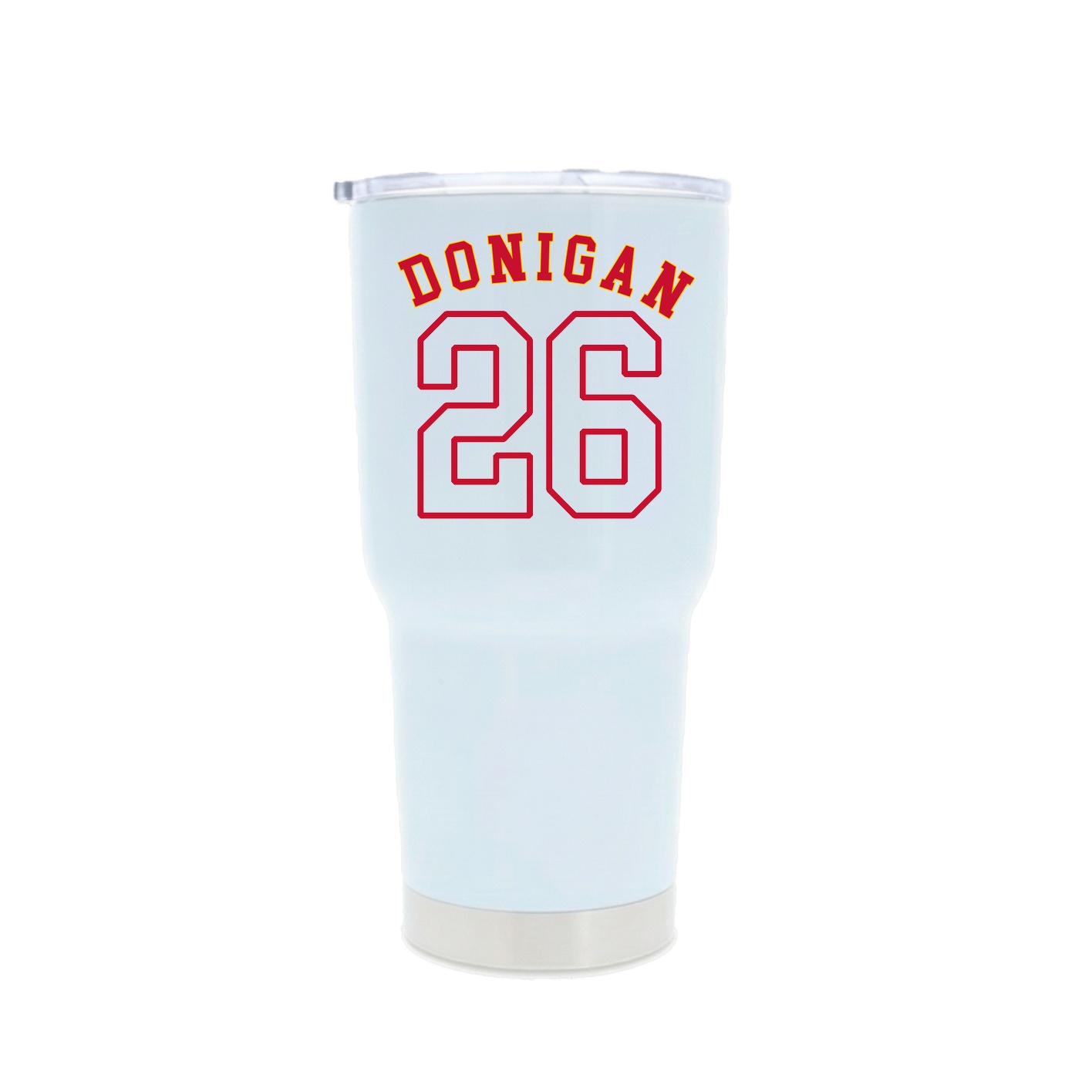 30oz Stainless Steel Tumbler — Shirsey Arch in White