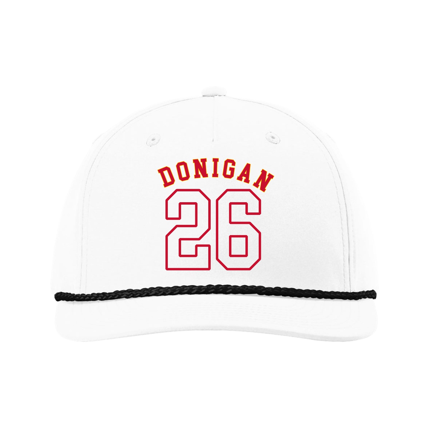 Five-Panel Classic Rope Cap — Shirsey Arch in White