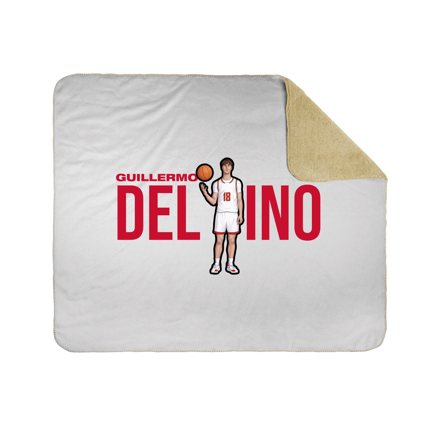 Throw Blanket — Player Name in White