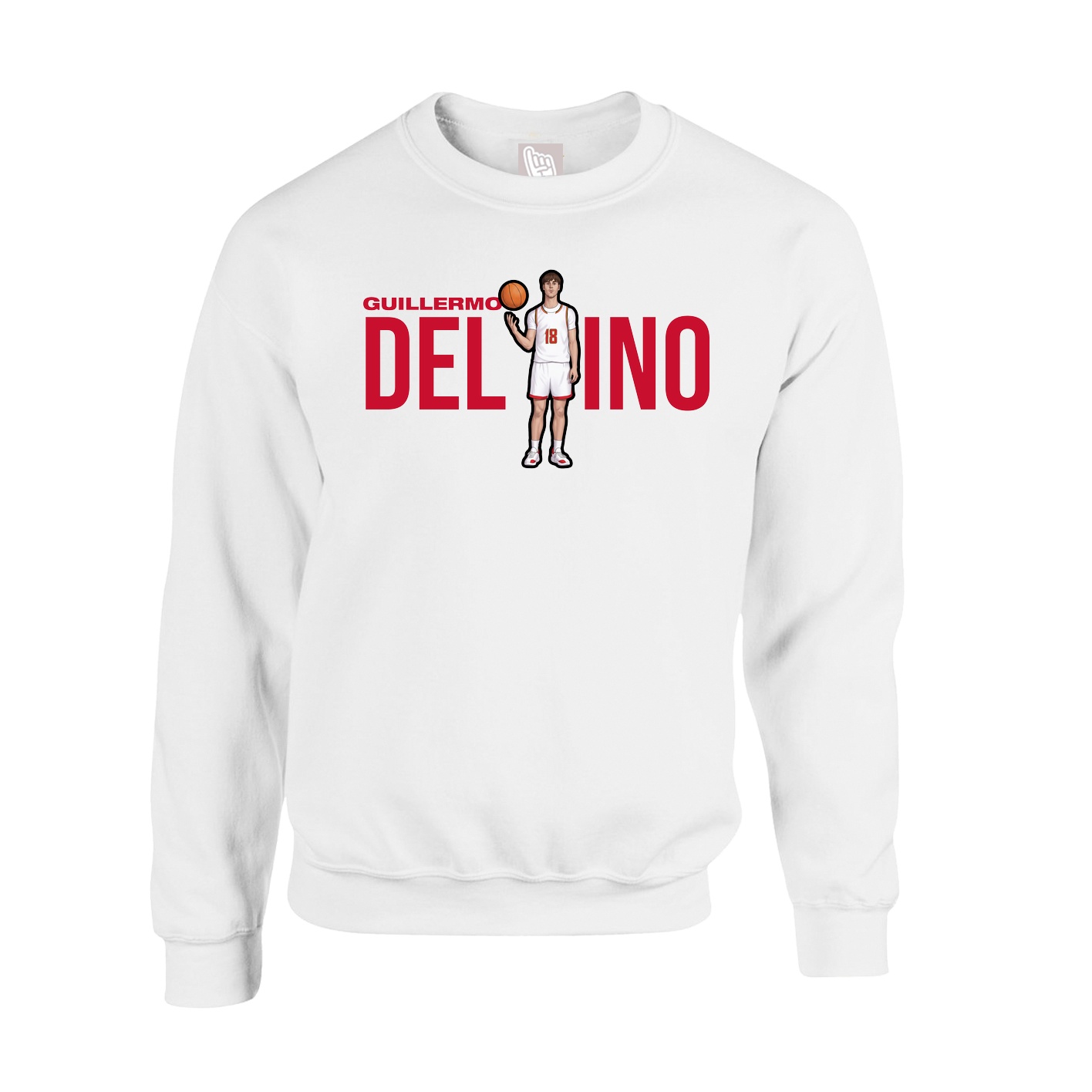 Fleece Crew — Player Name in White