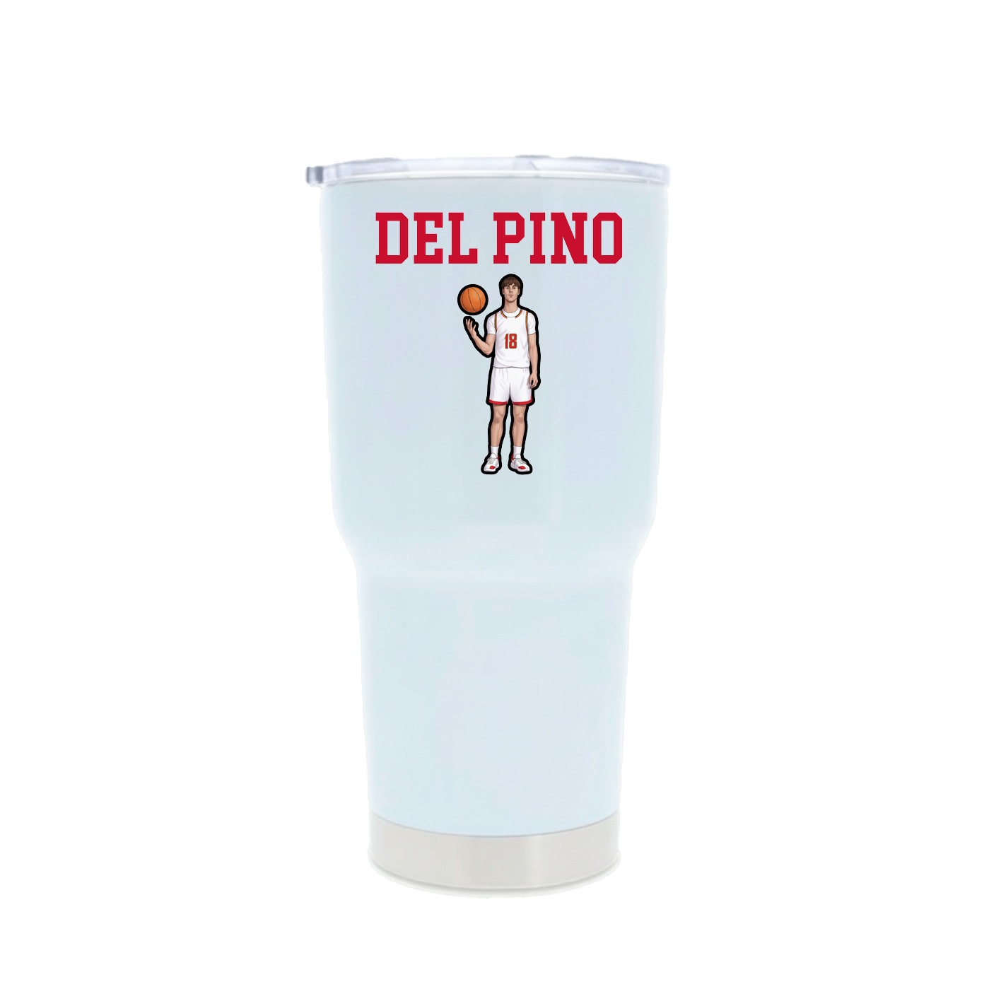 30oz Stainless Steel Tumbler — Shirsey in White