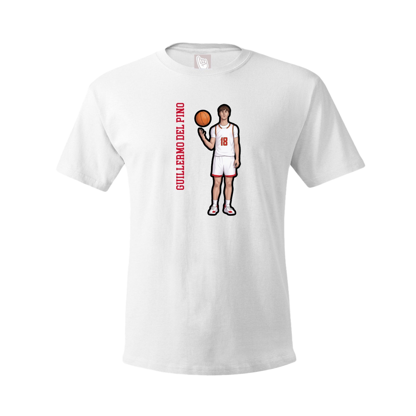 Tee — Name Vertical in White