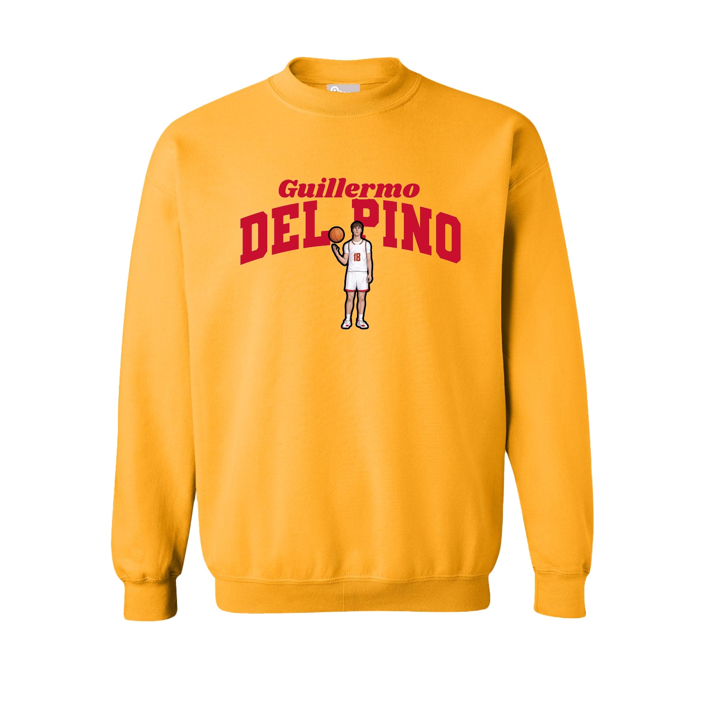 Fleece Crew — Signature Arch in Gold