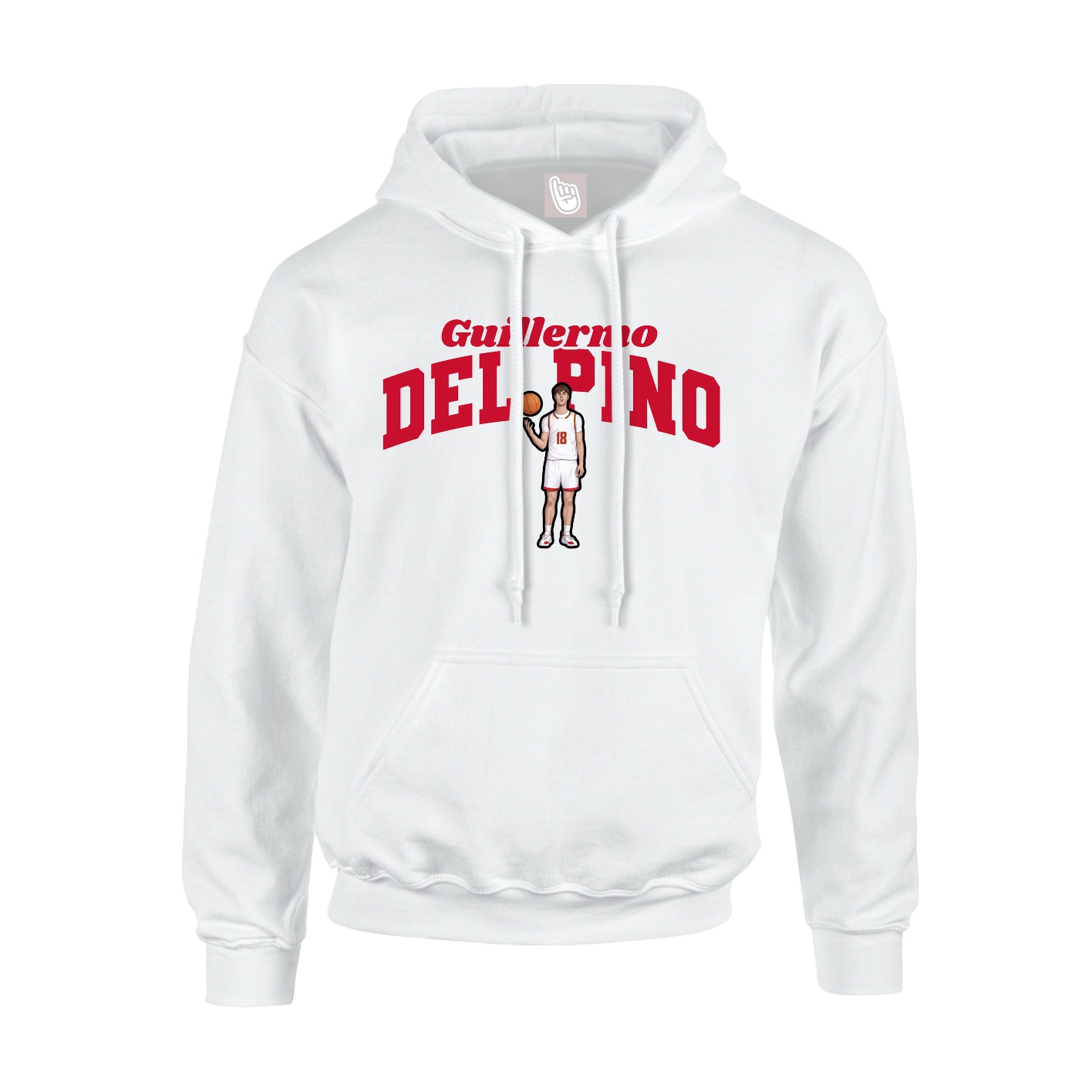 Youth Hoodie — Signature Arch in White
