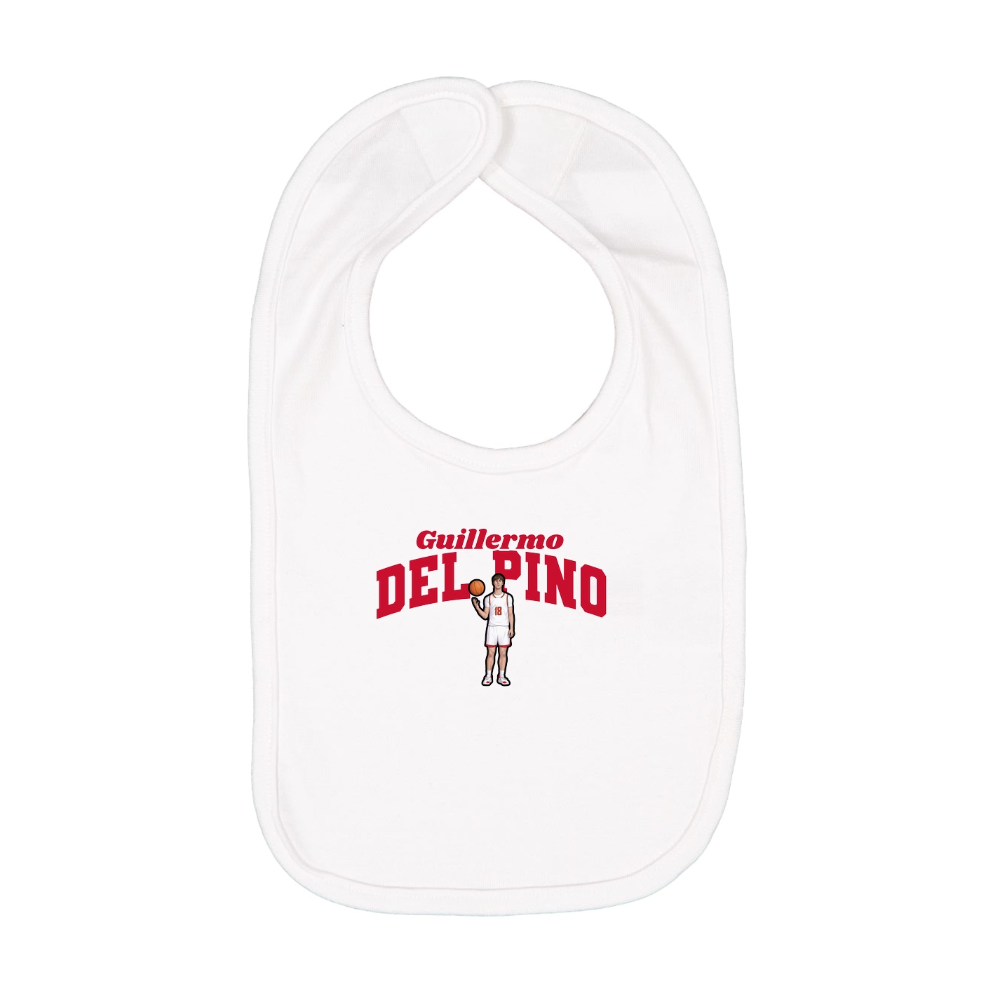 Infant Bib — Signature Arch in White