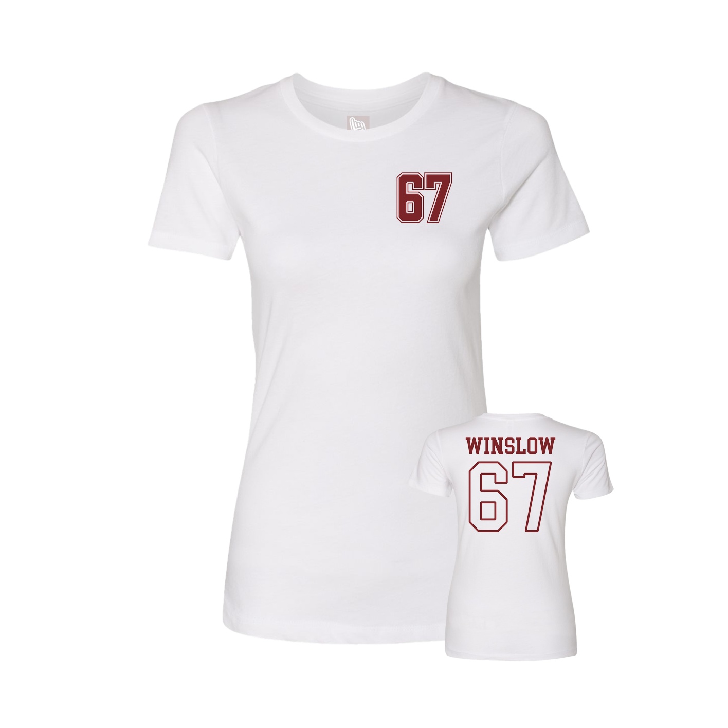 Fitted Women's Tee — Chest Back in White