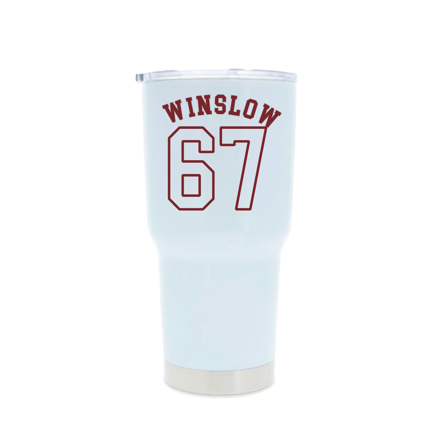 30oz Stainless Steel Tumbler — Shirsey Arch in White