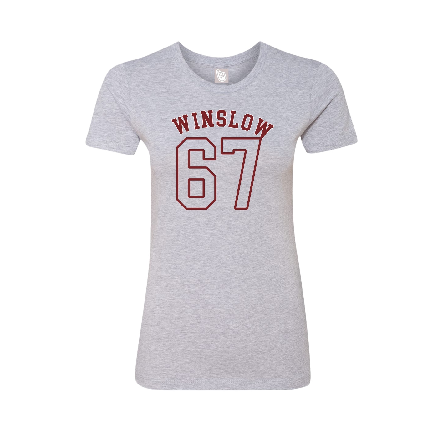 Fitted Women's Tee — Shirsey Arch in Grey