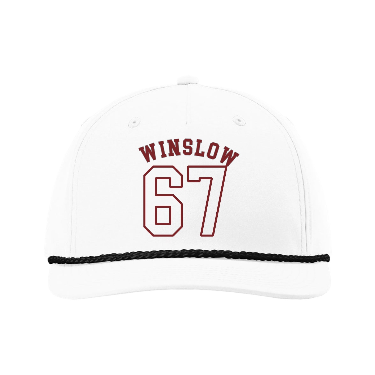 Five-Panel Classic Rope Cap — Shirsey Arch in White