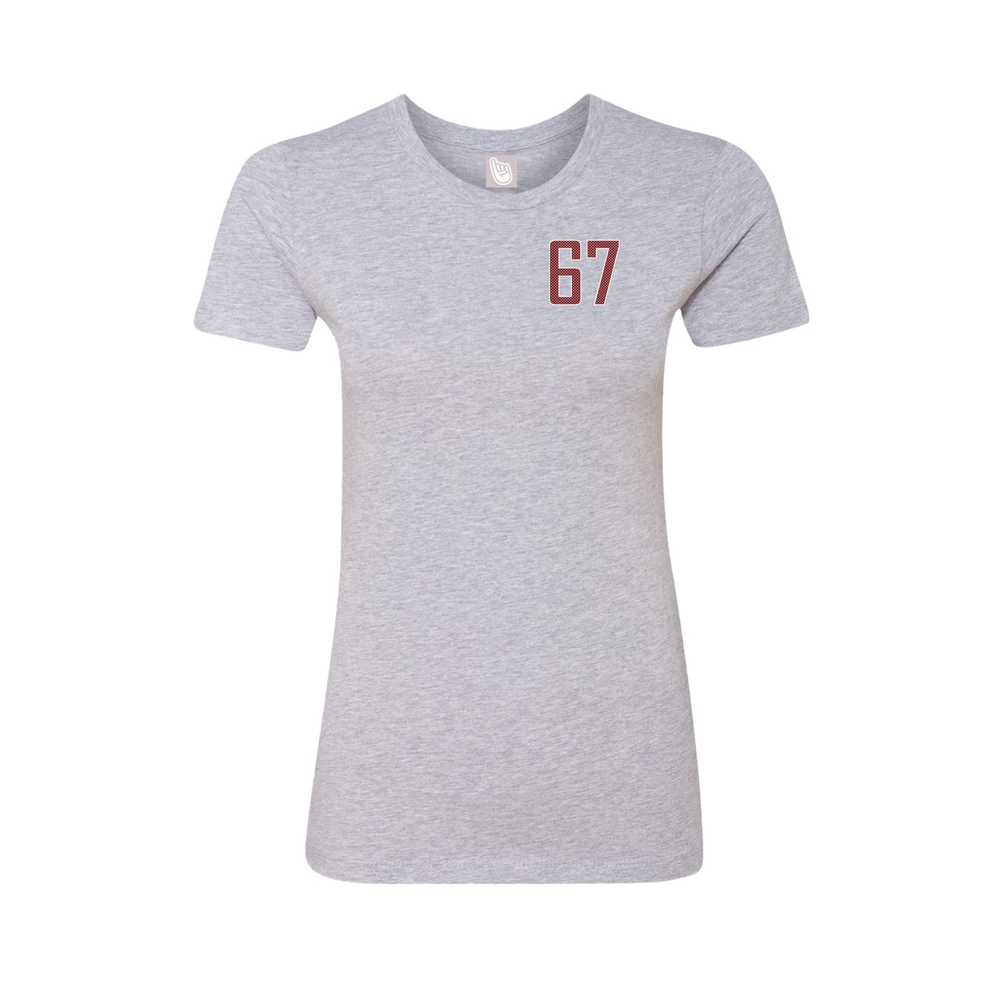 Fitted Women's Tee — Front Shirsy in Grey