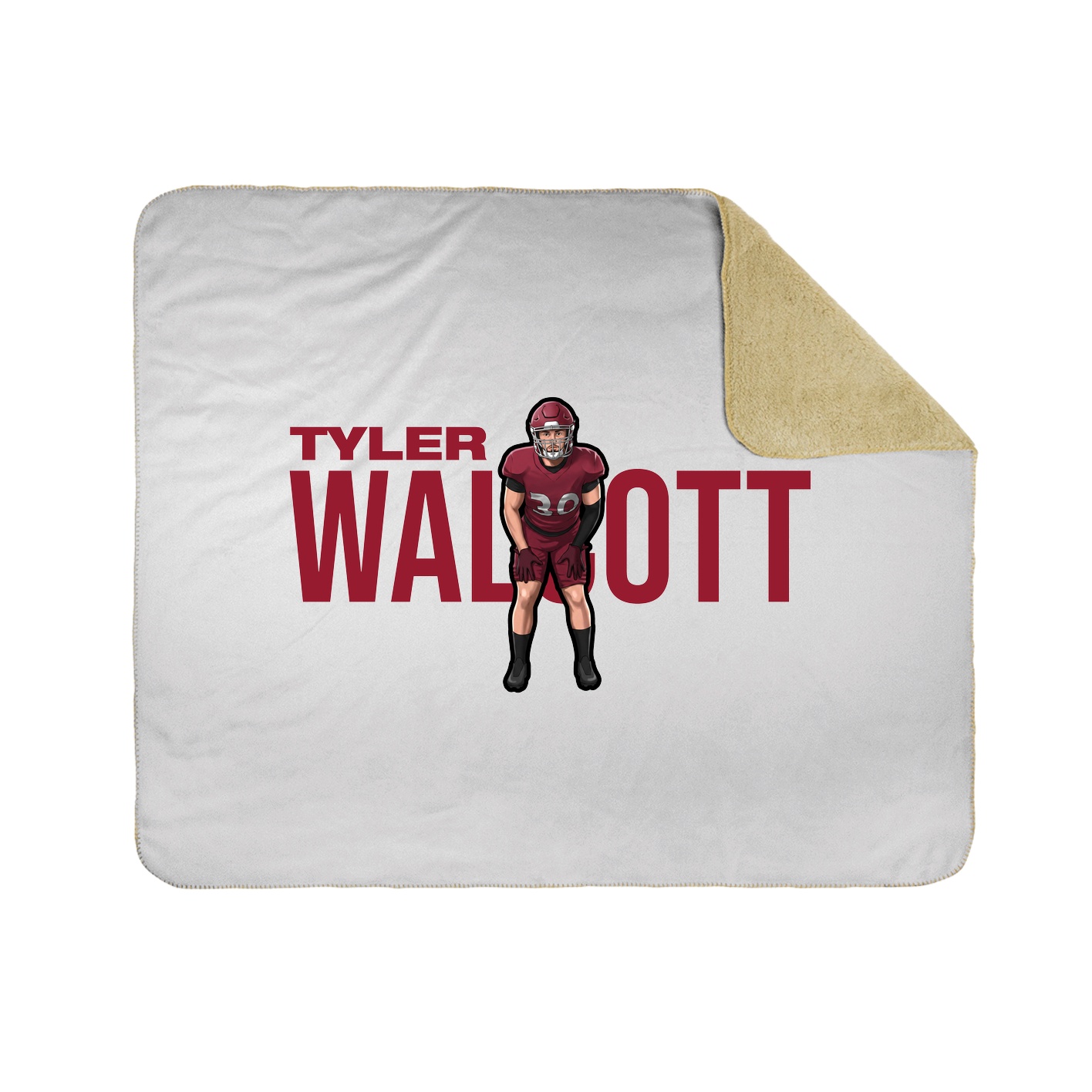 Throw Blanket — Player Name in White