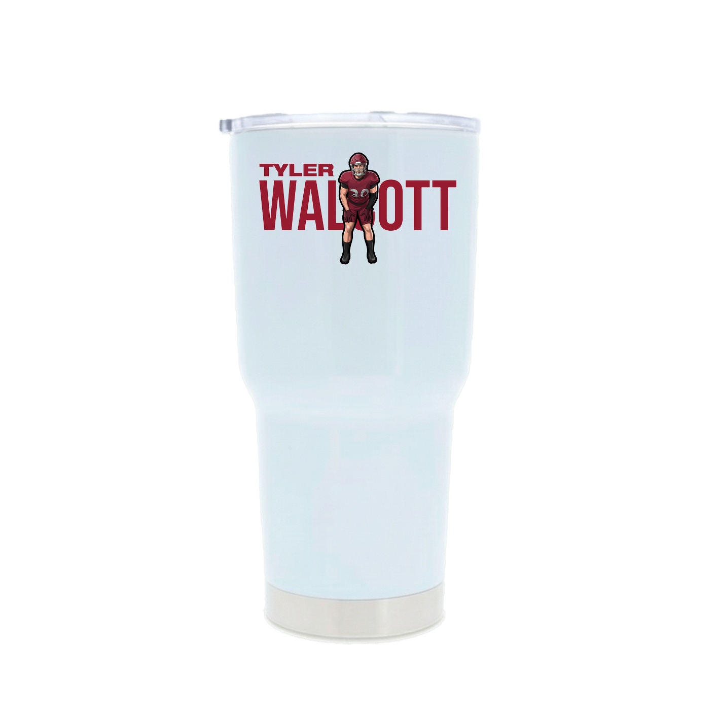 30oz Stainless Steel Tumbler — Player Name in White
