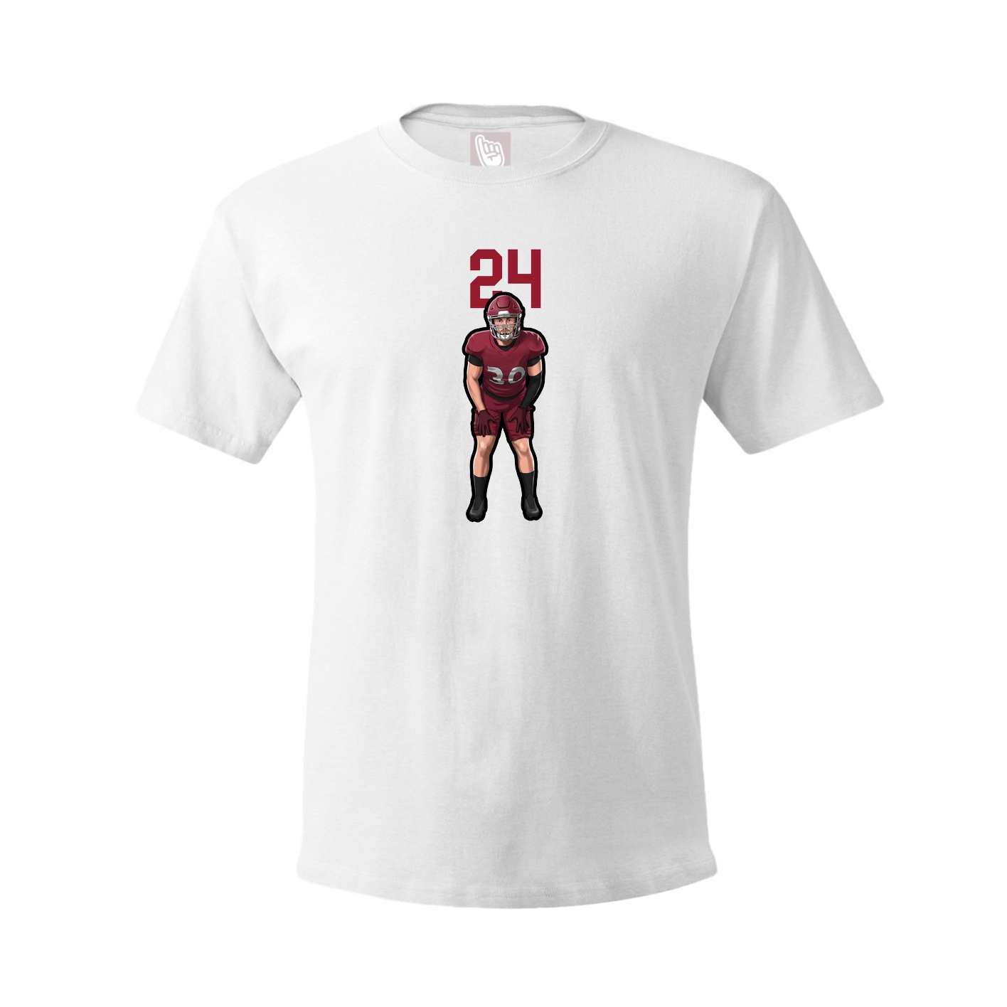 Youth Tee — Number Top in White