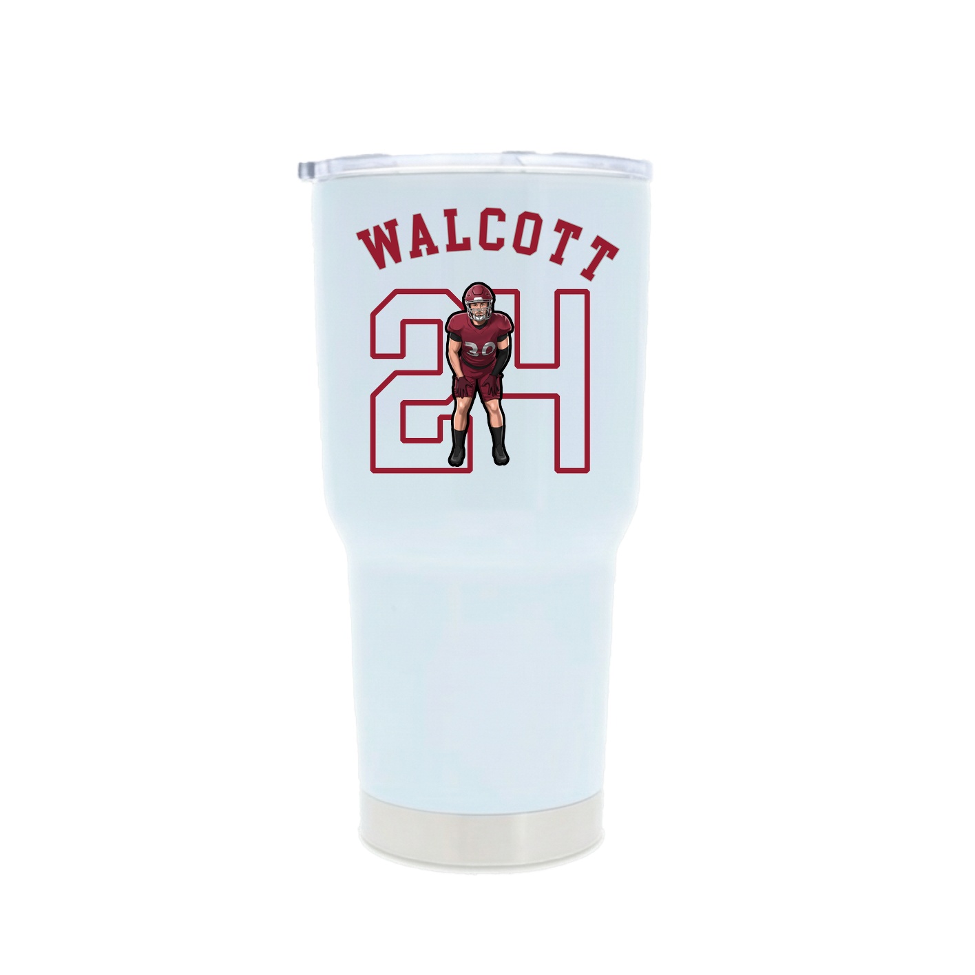 30oz Stainless Steel Tumbler — Shirsey Arch in White