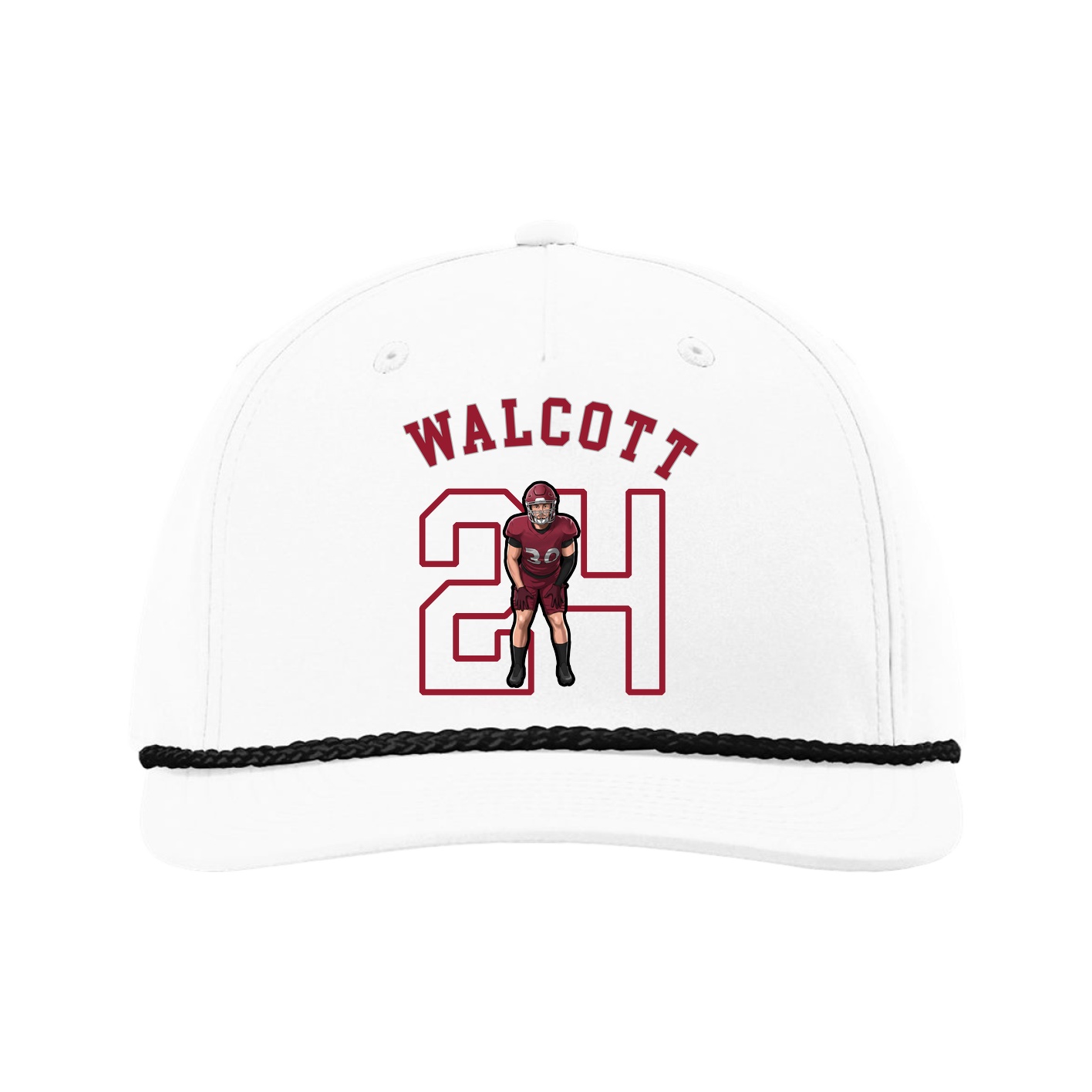 Five-Panel Classic Rope Cap — Shirsey Arch in White