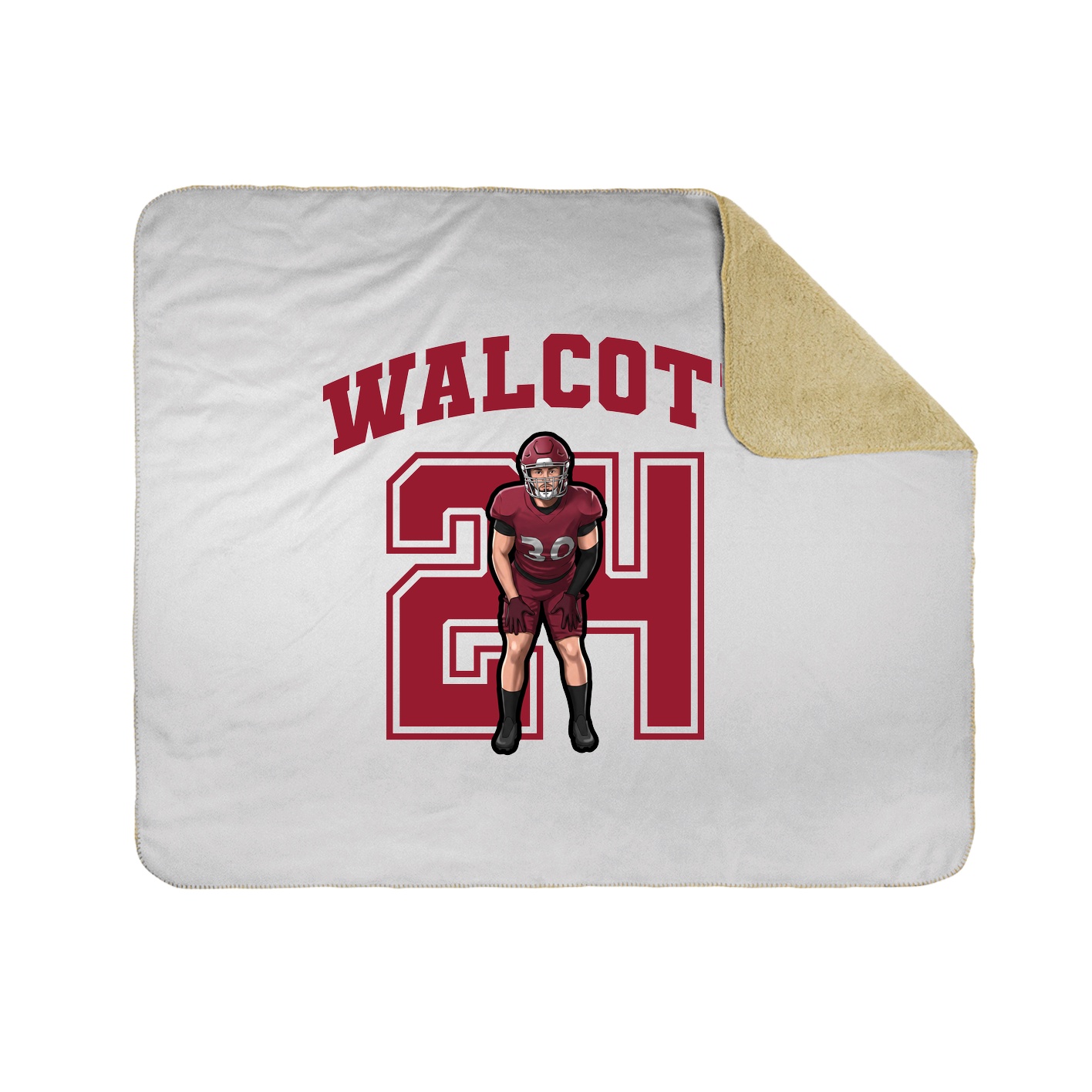 Throw Blanket — Number in White
