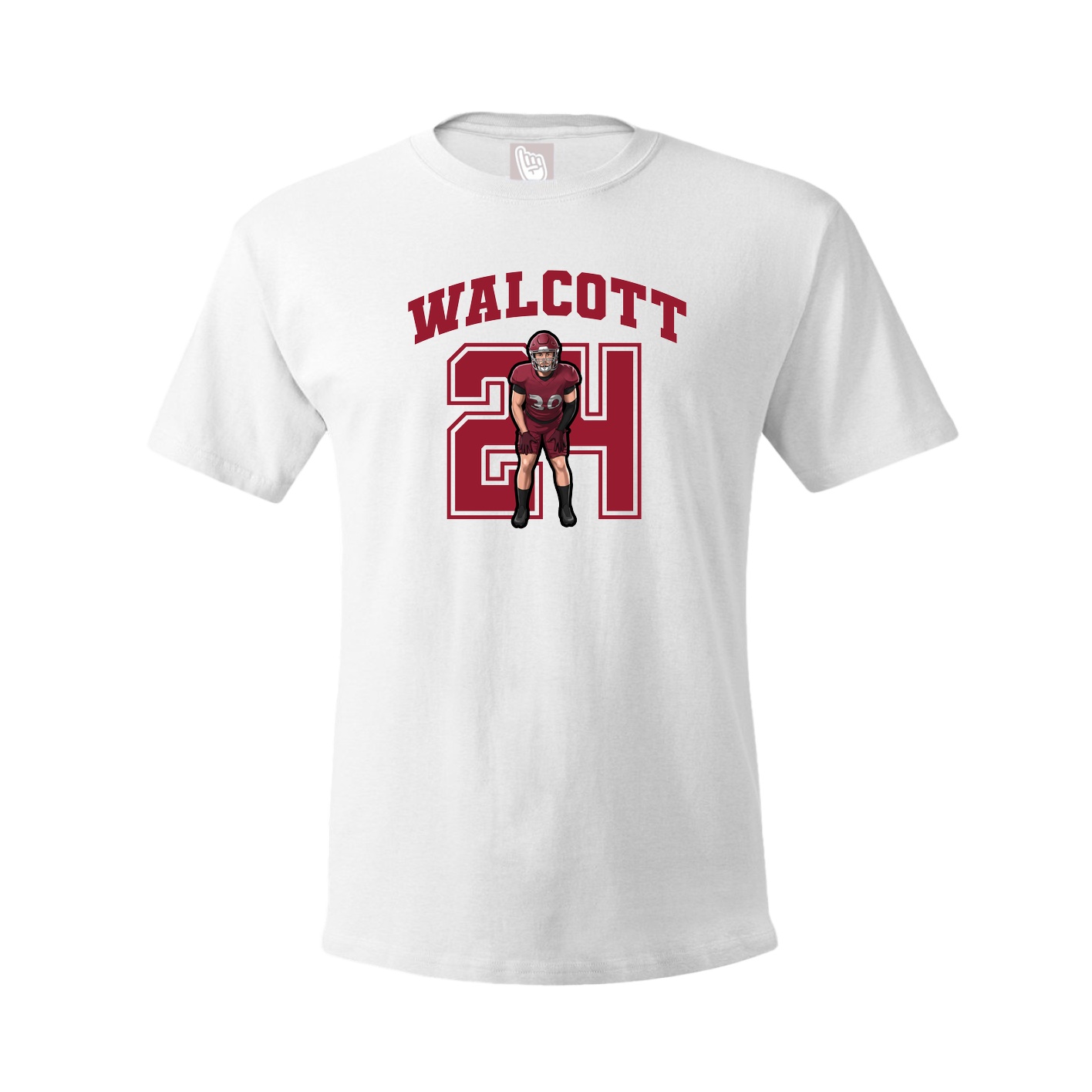 Youth Tee — Number in White