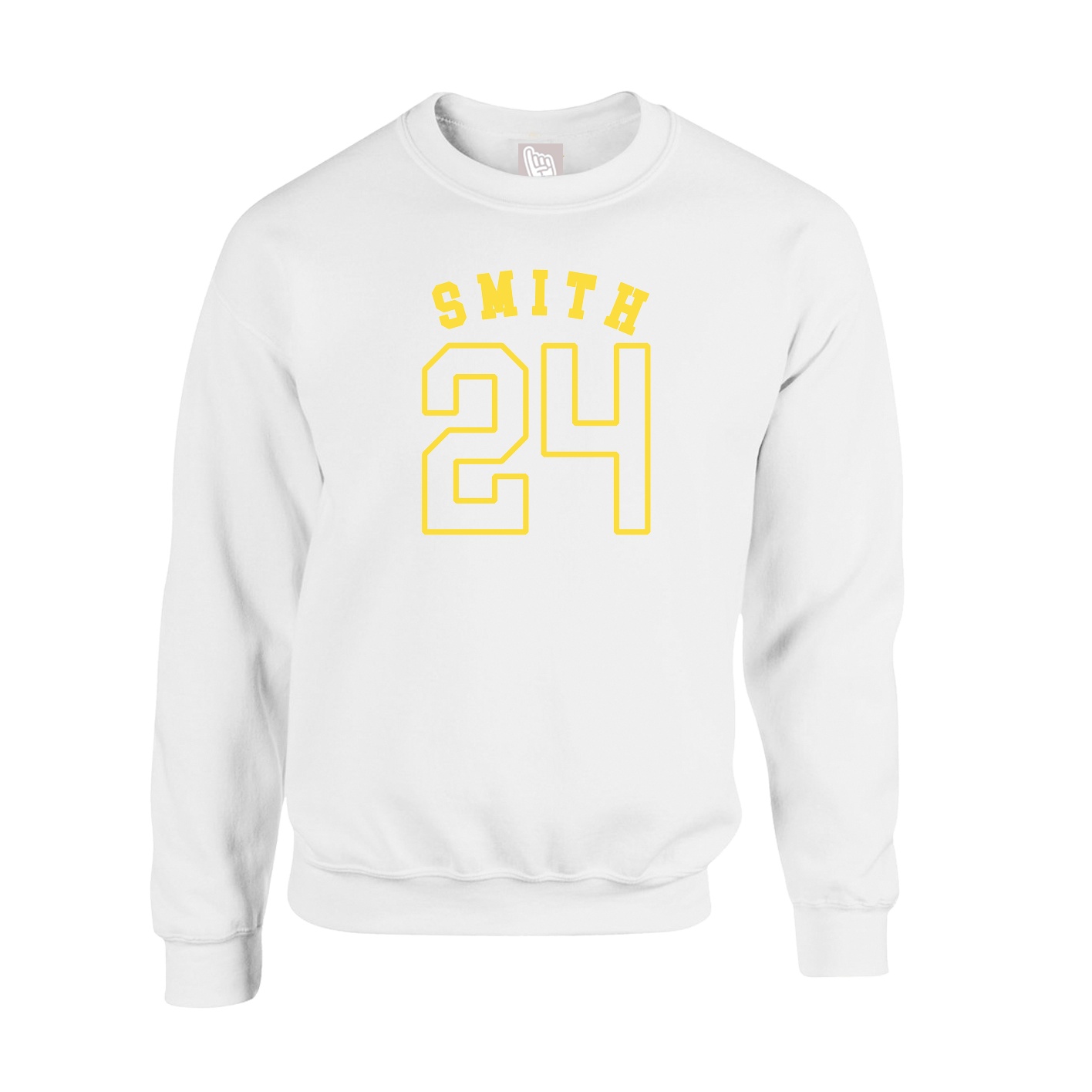 Fleece Crew — Shirsey Arch in White