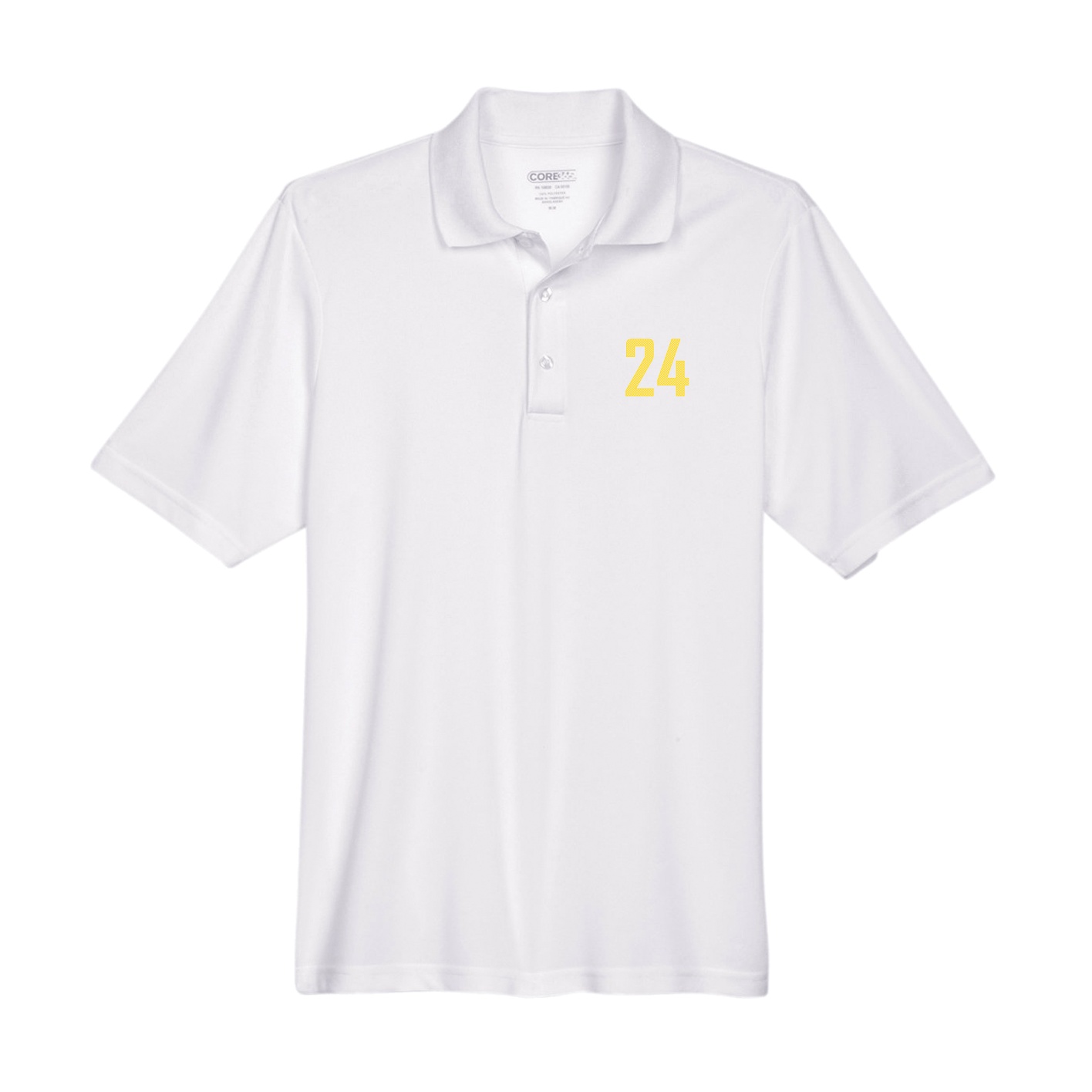 Performance Polo — Front Shirsy in White