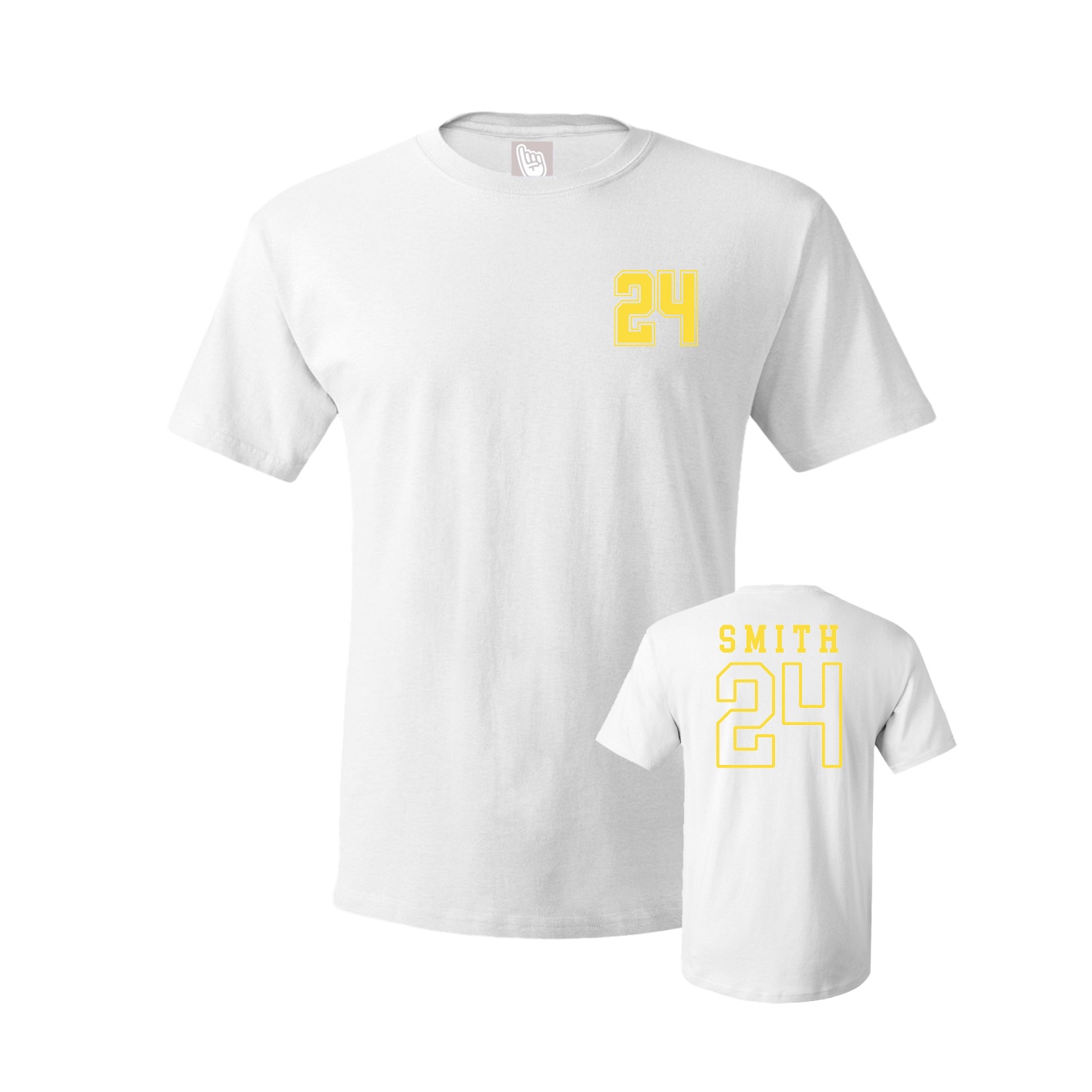 Youth Tee — Chest Back in White