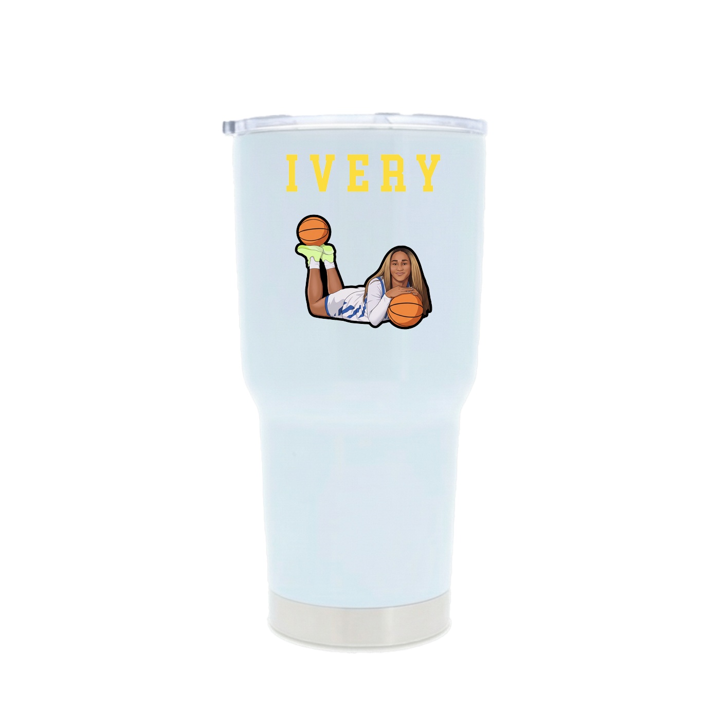 30oz Stainless Steel Tumbler — Shirsey in White