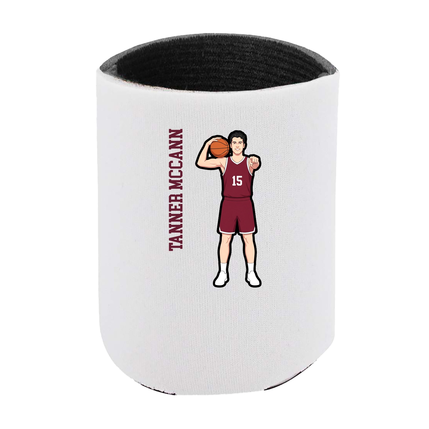 Can Holder — Name Vertical in White