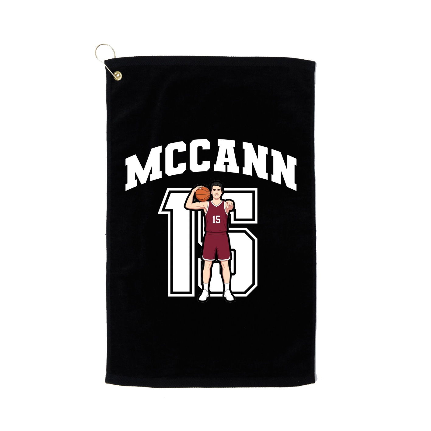 Golf Towel — Number in Black
