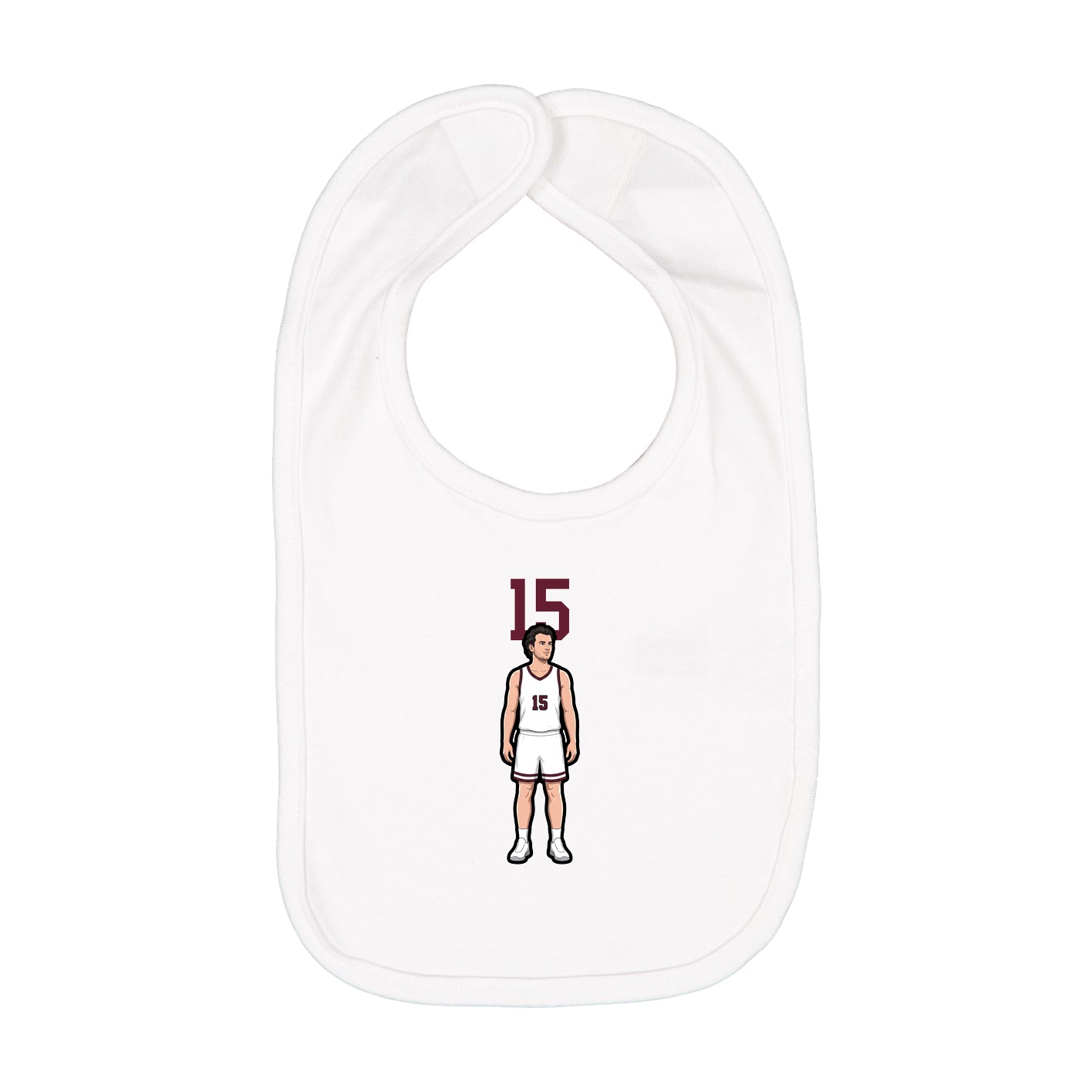 Infant Bib — Number Top in White