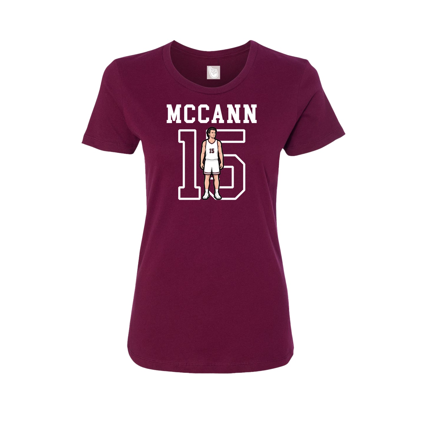 Fitted Women's Tee — Shirsey in Maroon