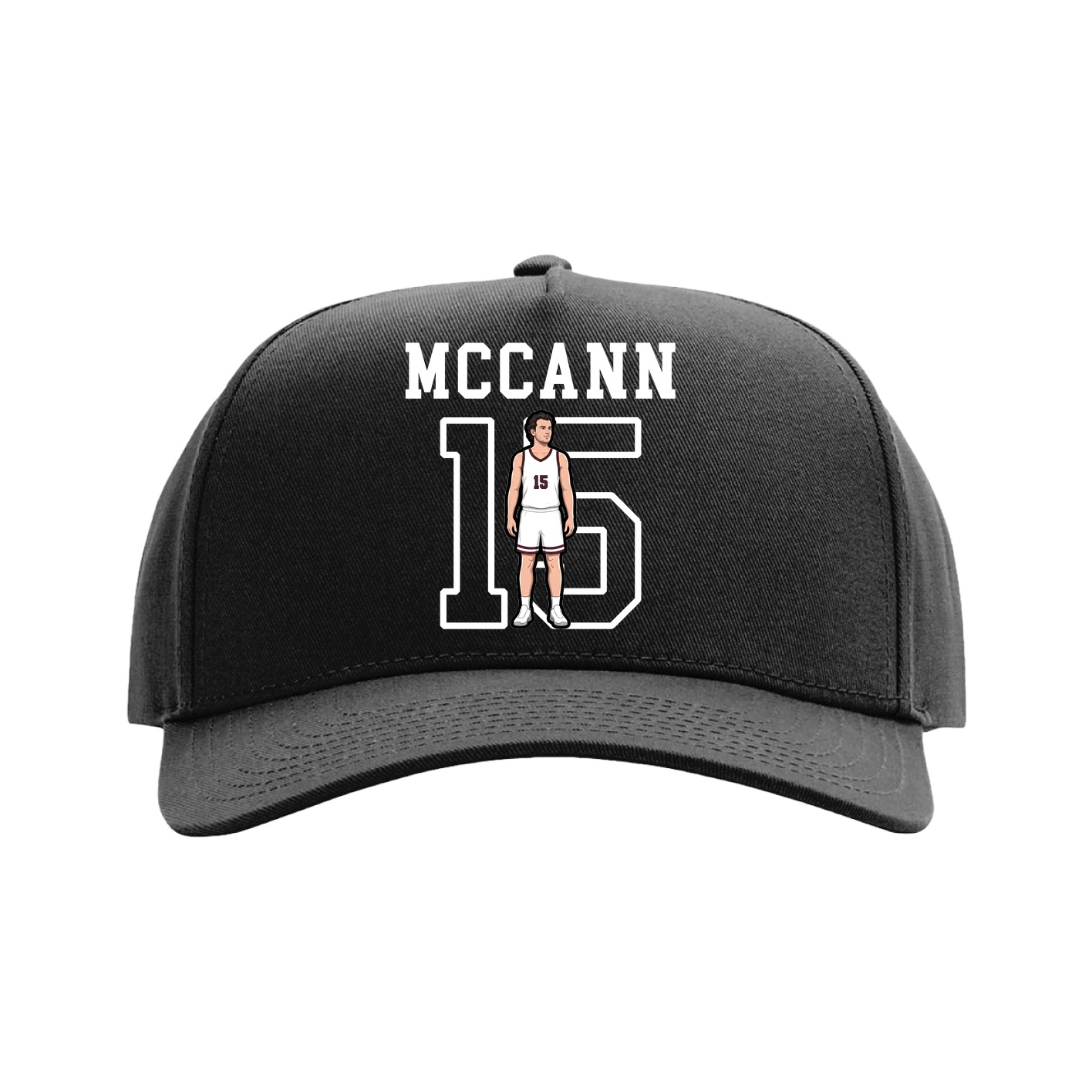 Full Fabric Five-Panel Champ Cap — Shirsey in Black