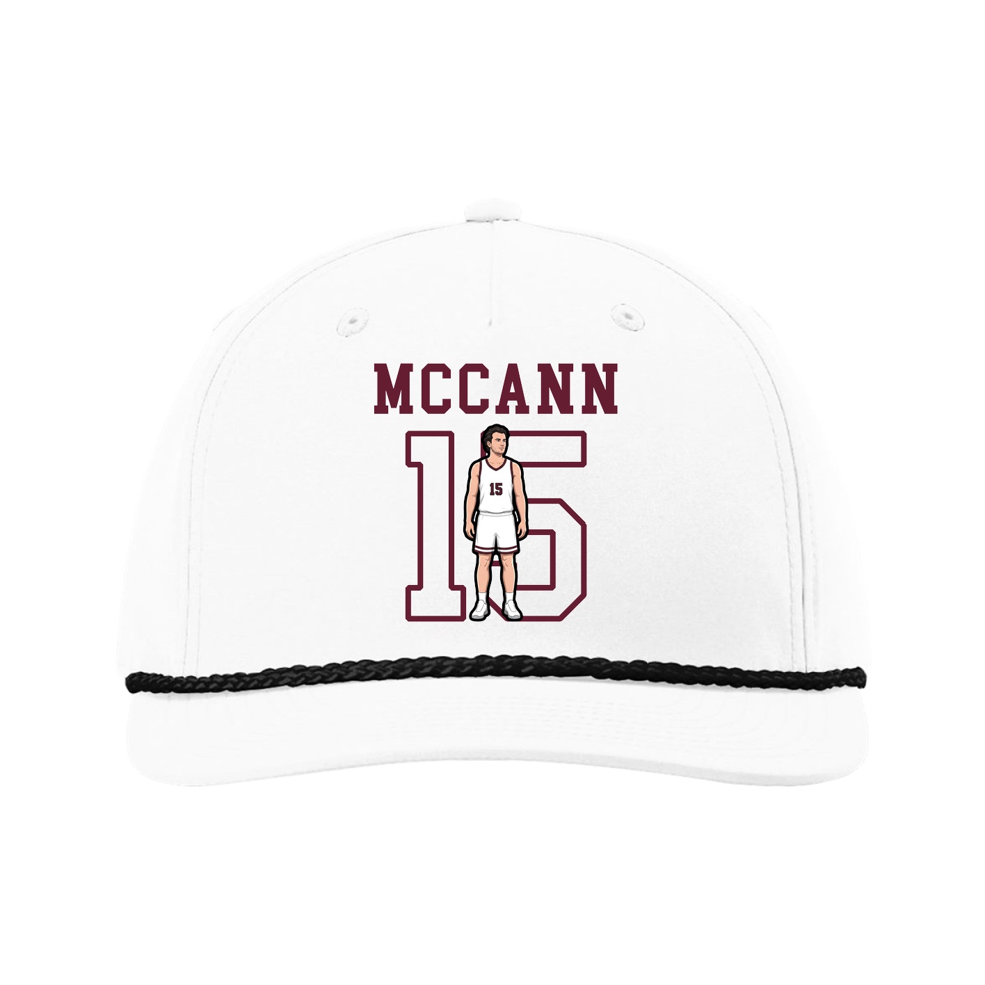 Five-Panel Classic Rope Cap — Shirsey in White