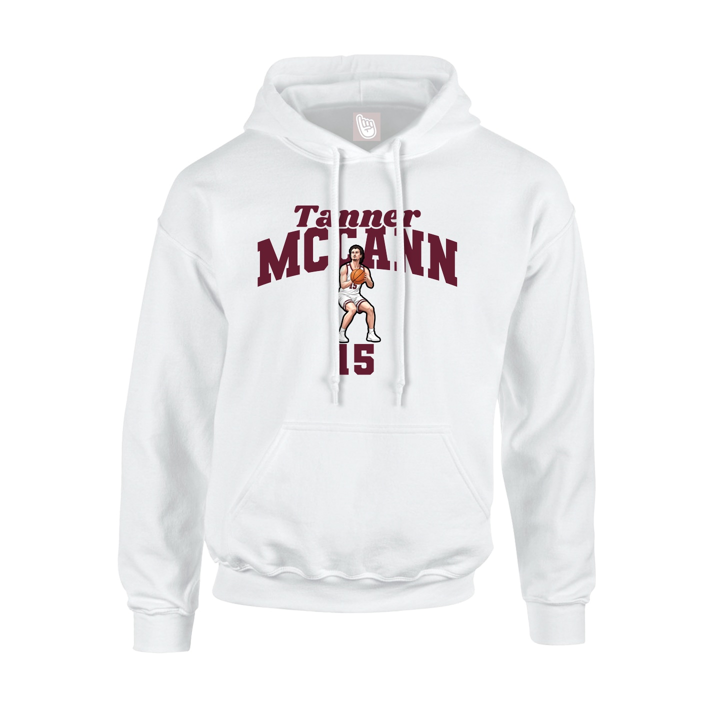 Hoodie — Signature Arch in White