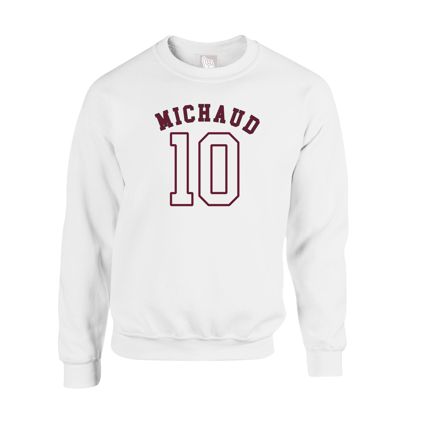 Fleece Crew — Shirsey Arch in White