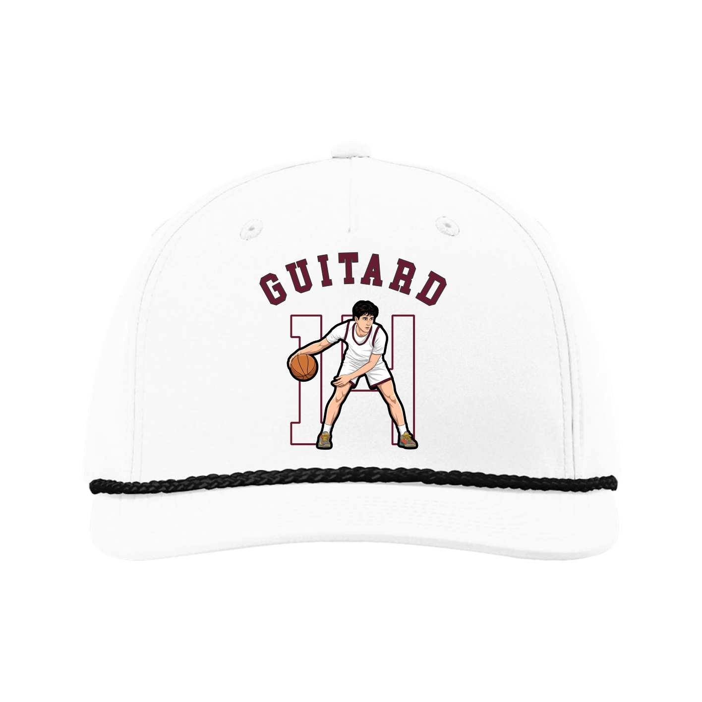 Five-Panel Classic Rope Cap — Shirsey Arch in White