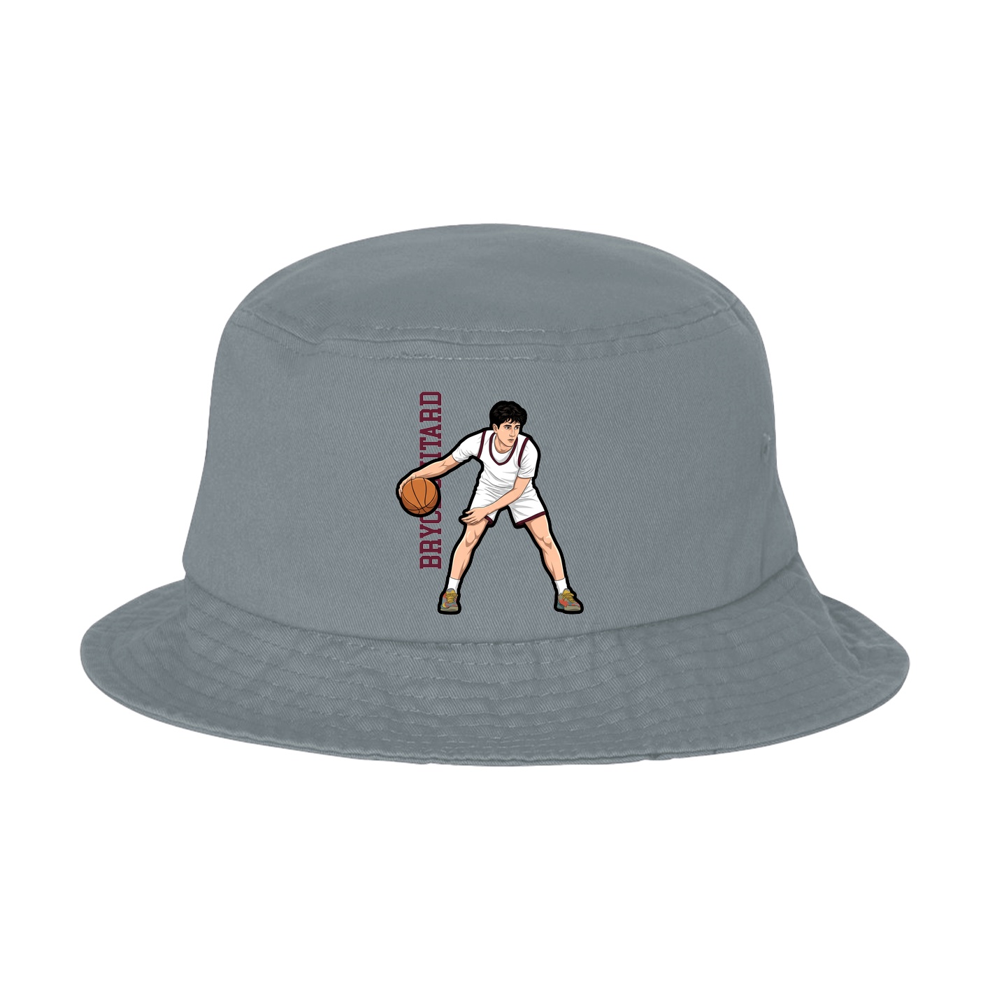 Bucket Cap — Name Vertical in Grey