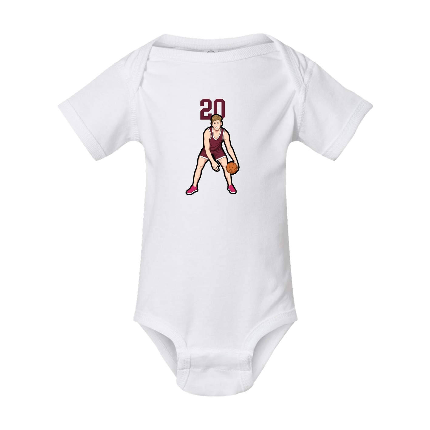 Baby Onesie — Number Top in White