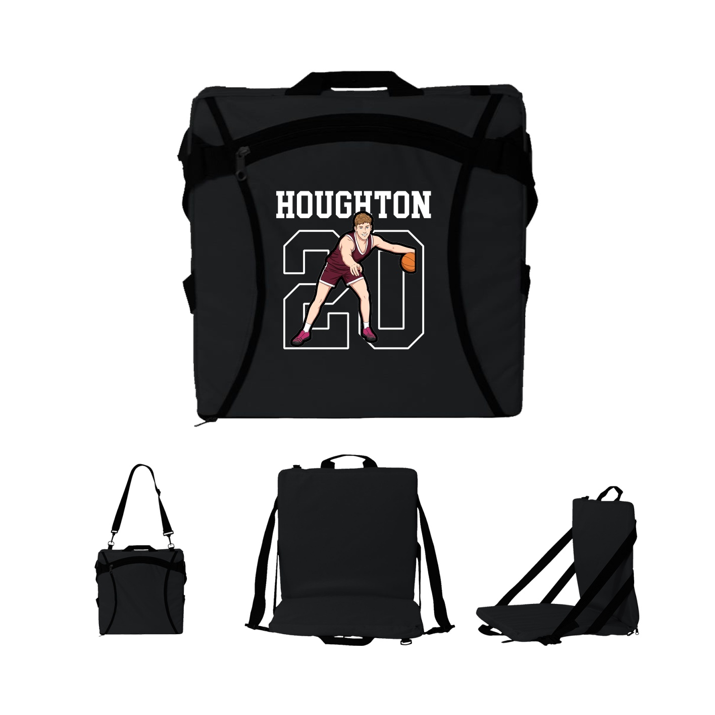 Folding Stadium Seat — Shirsey in Black