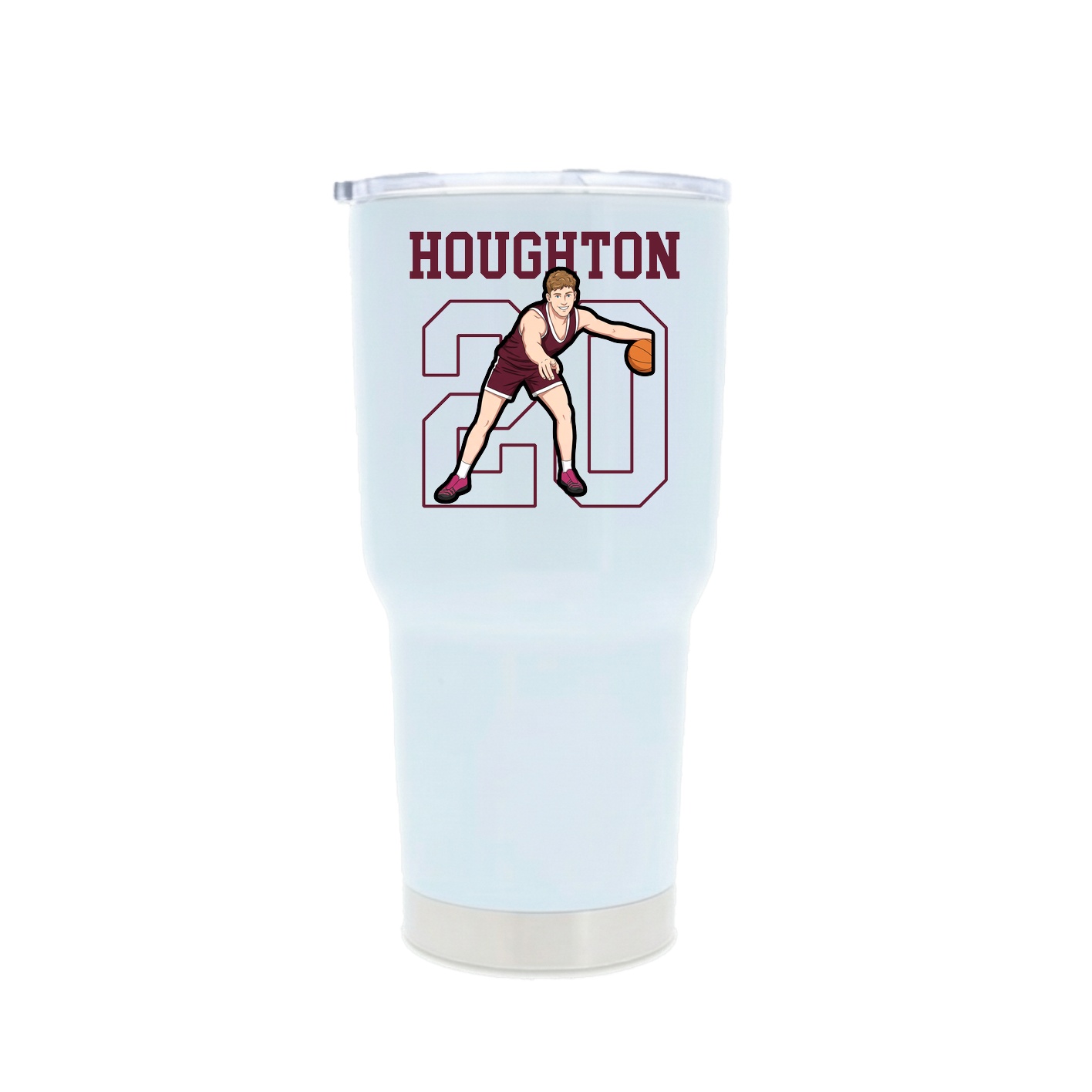 30oz Stainless Steel Tumbler — Shirsey in White