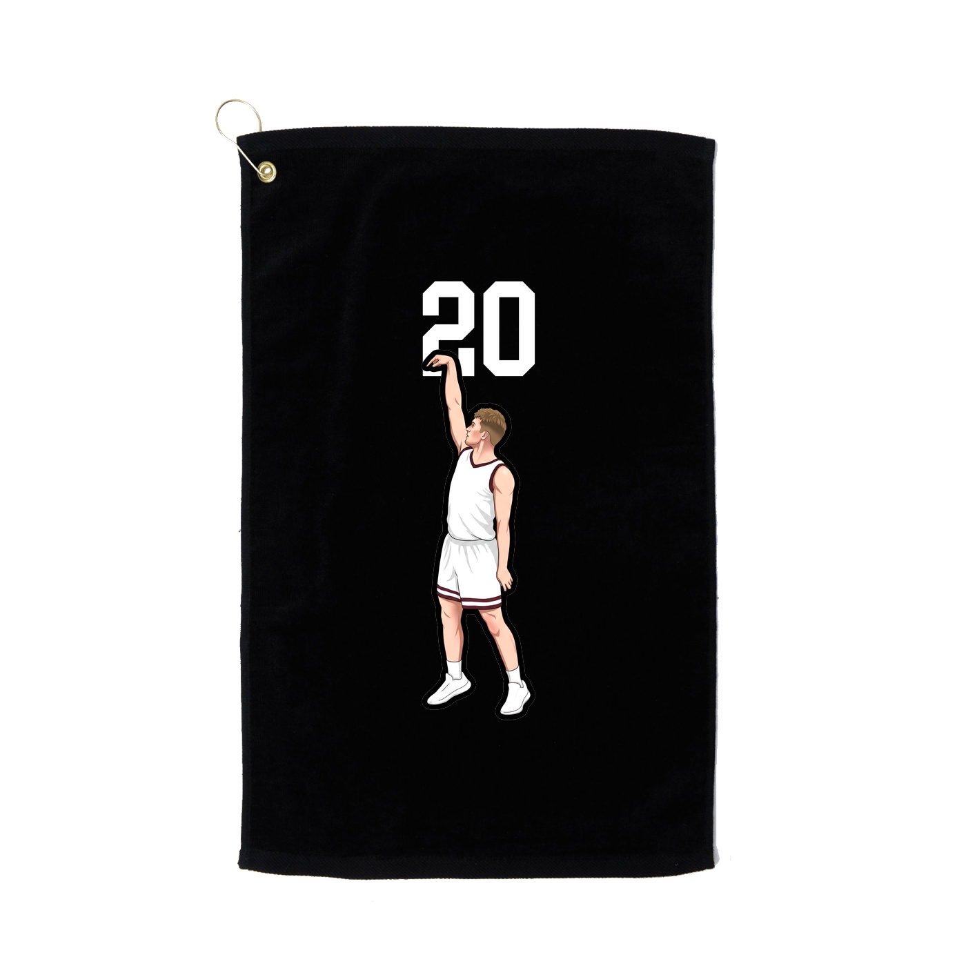Golf Towel — Number Top in Black