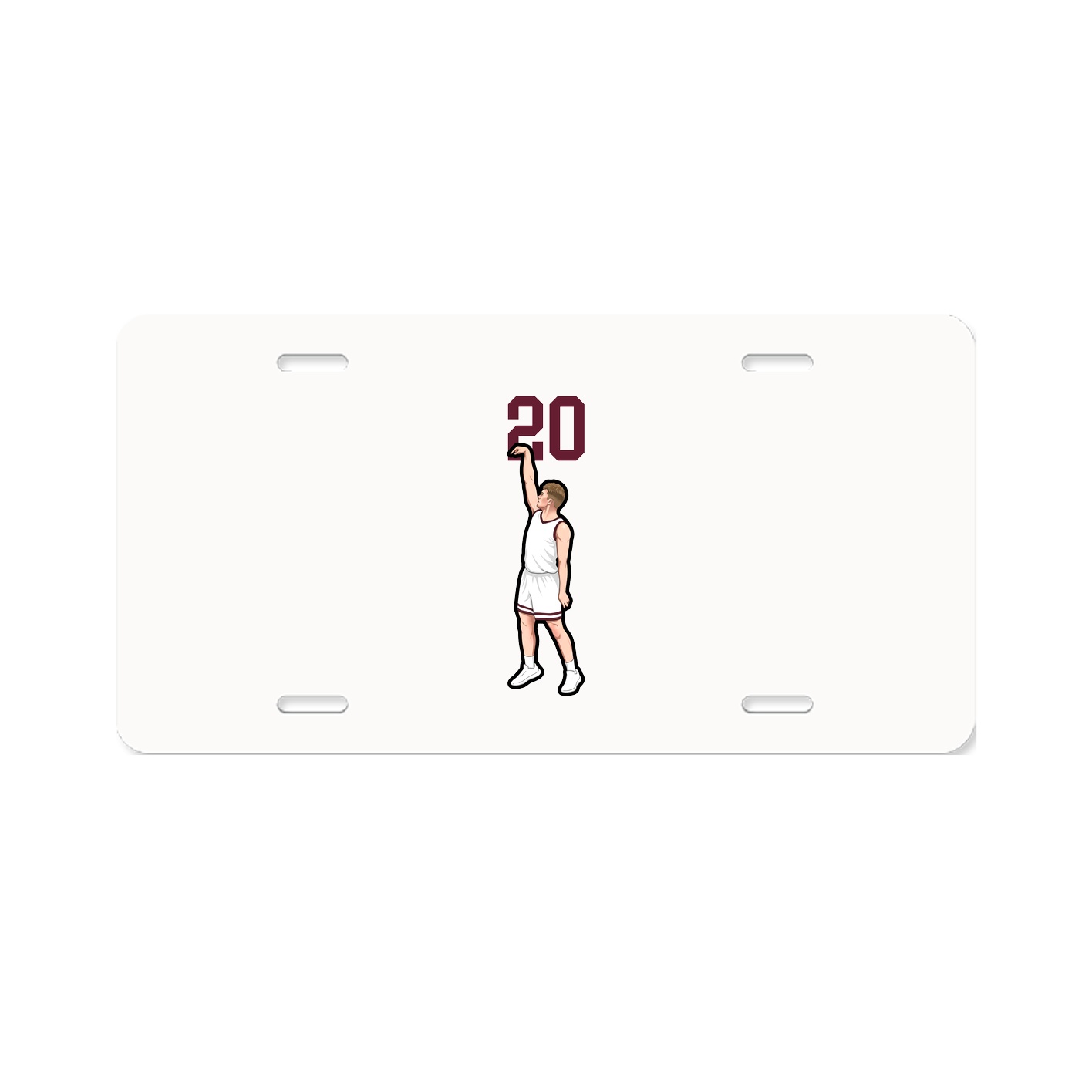License Plate — Number Top in Classic