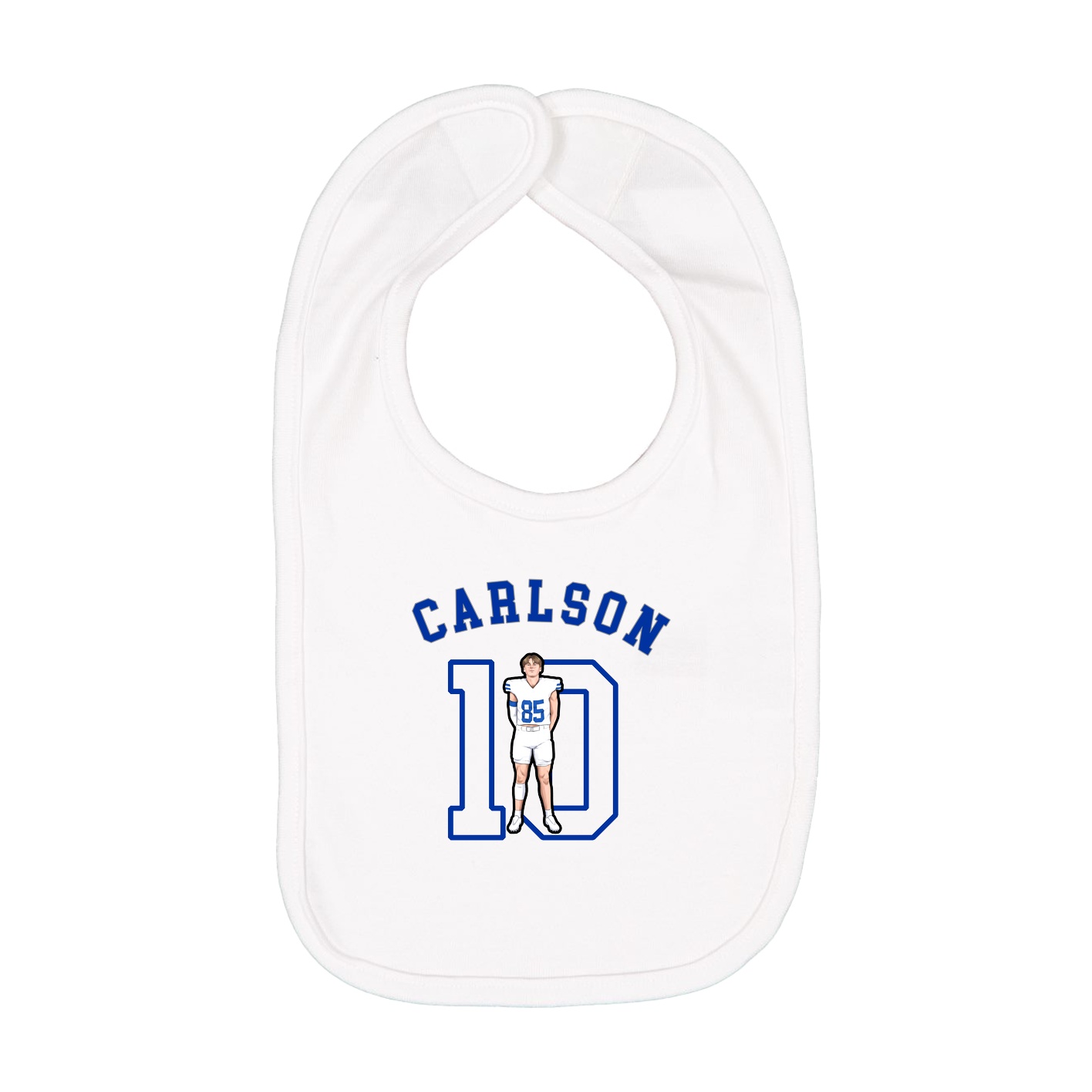 Infant Bib — Shirsey Arch in White