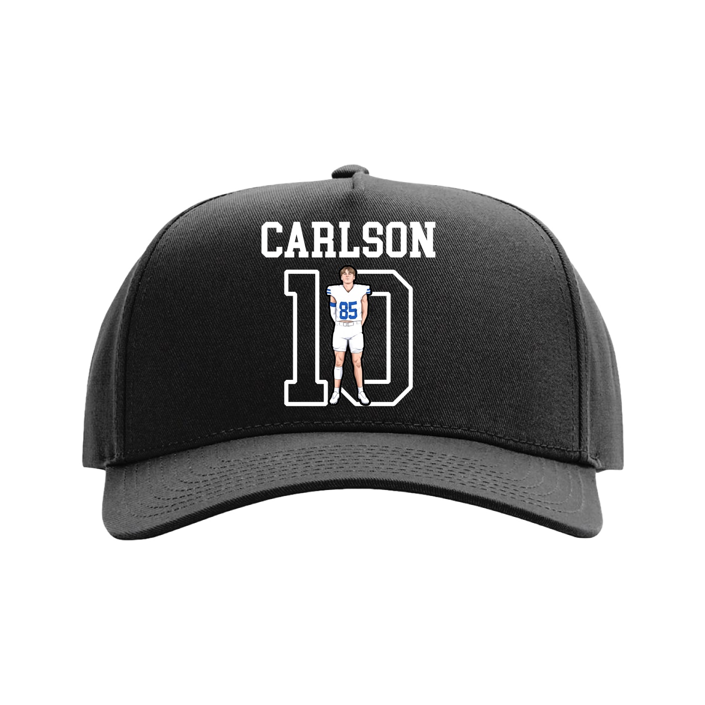 Full Fabric Five-Panel Champ Cap — Shirsey in Black
