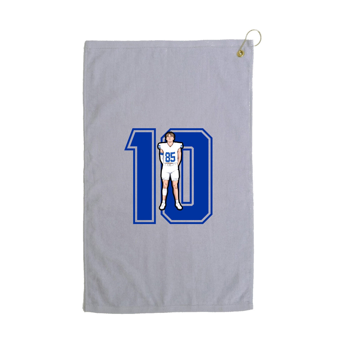 Golf Towel — Number in Grey