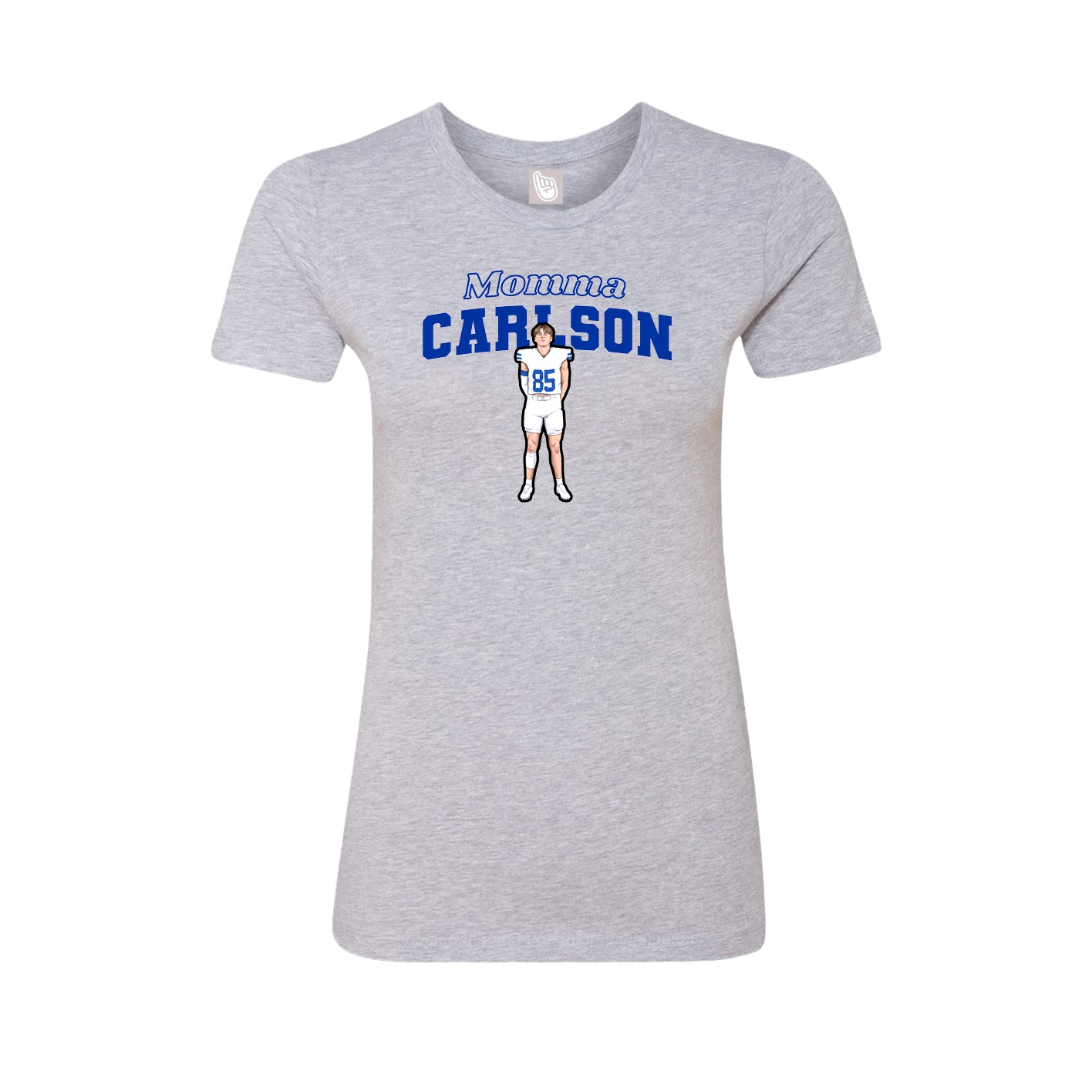 Womens Tee — Mothers Day Block in Grey