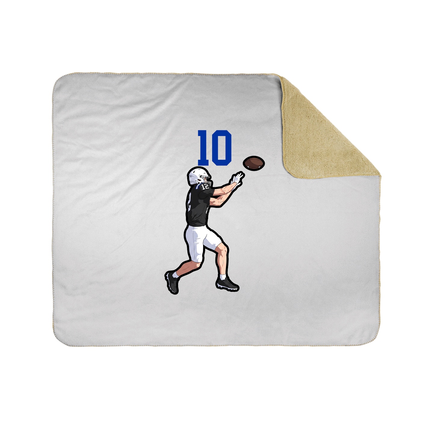 Throw Blanket — Number Top in White