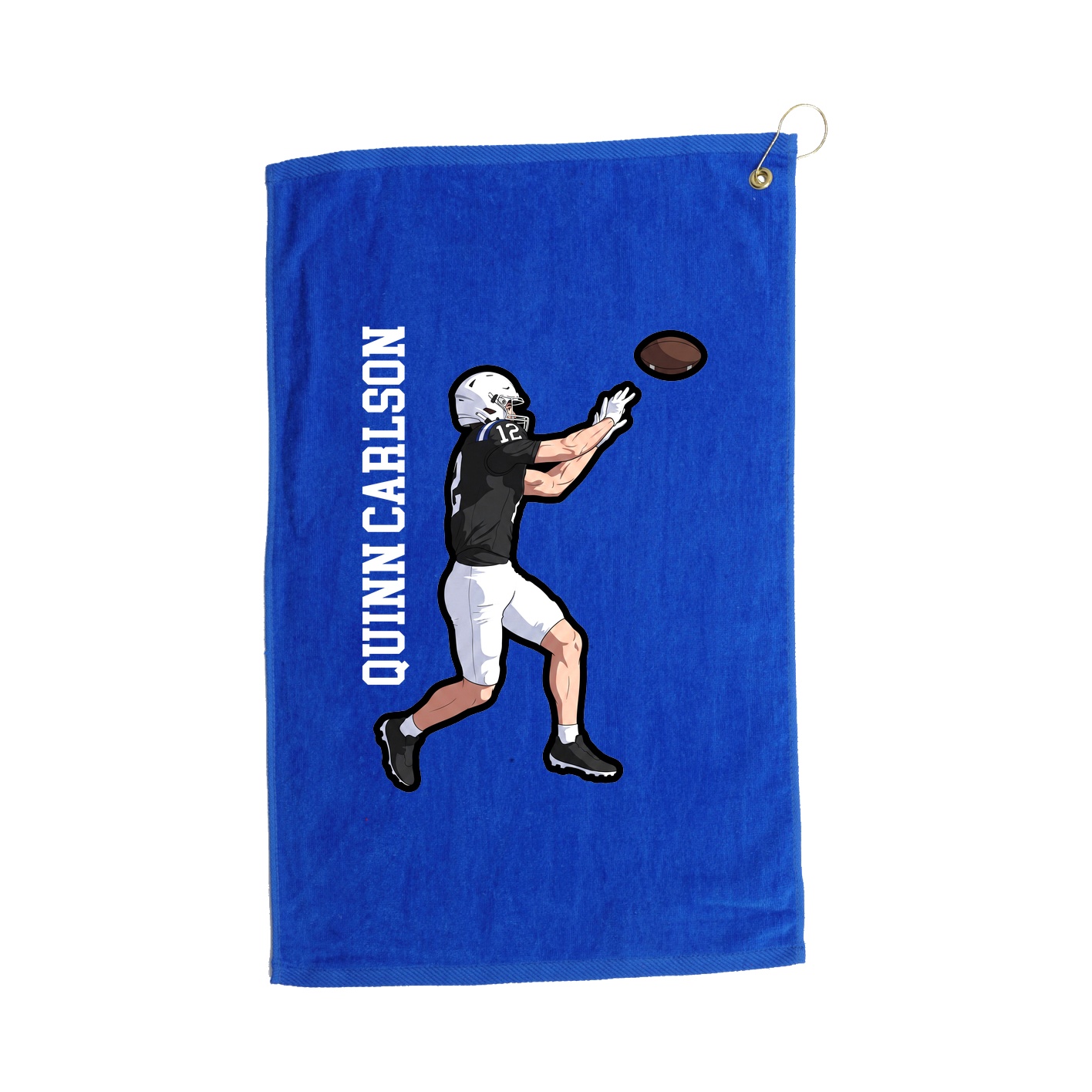 Golf Towel — Name Vertical in Royal