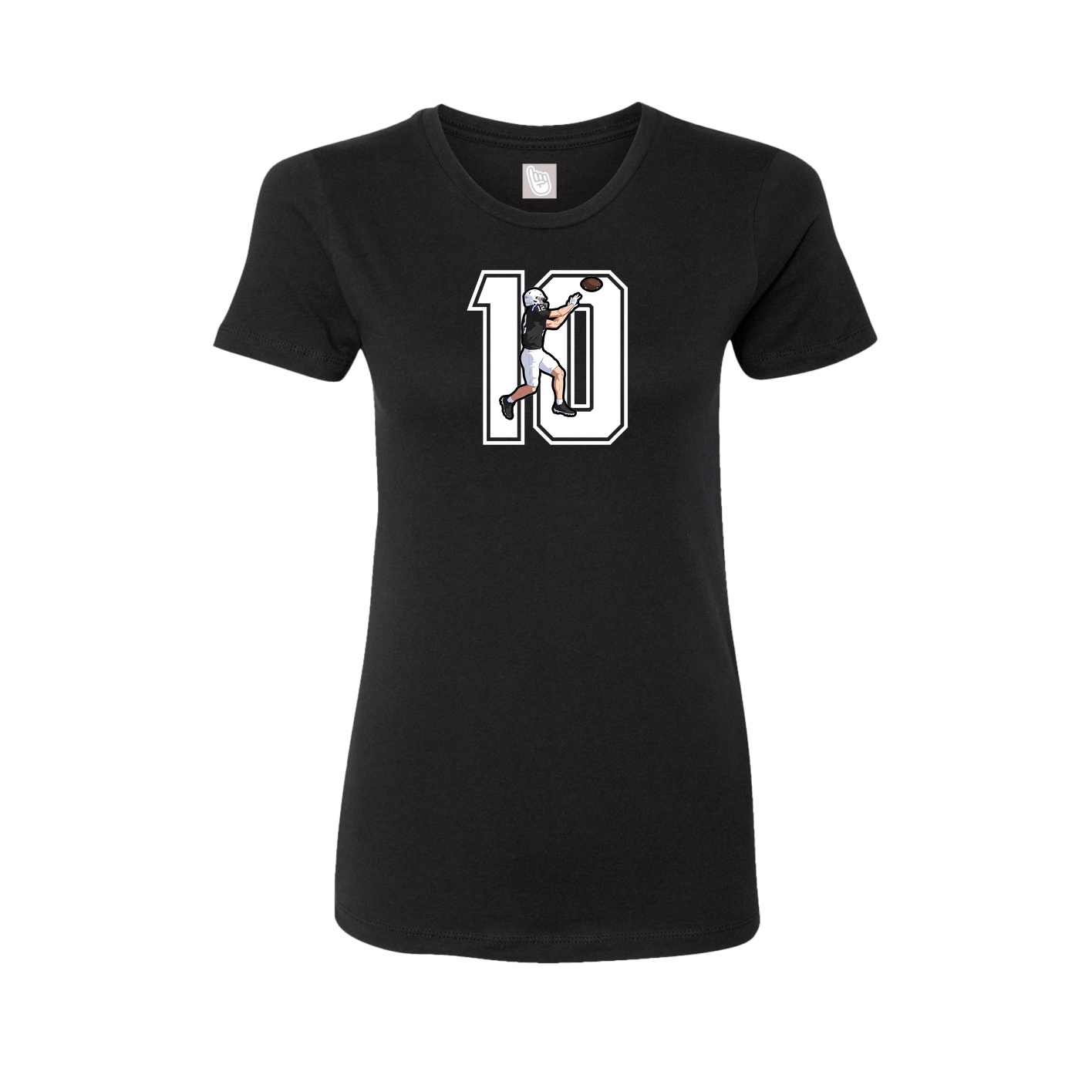 Womens Tee — Number in Black