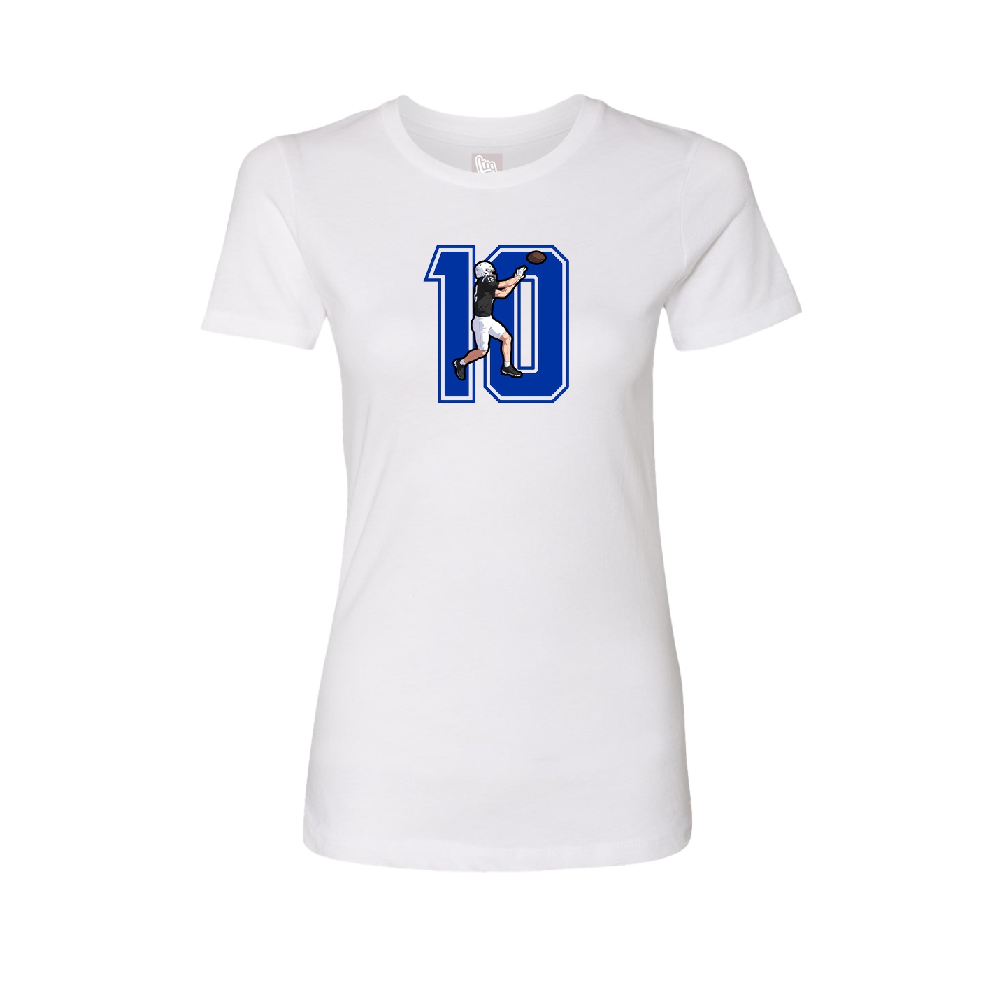 Womens Tee — Number in White