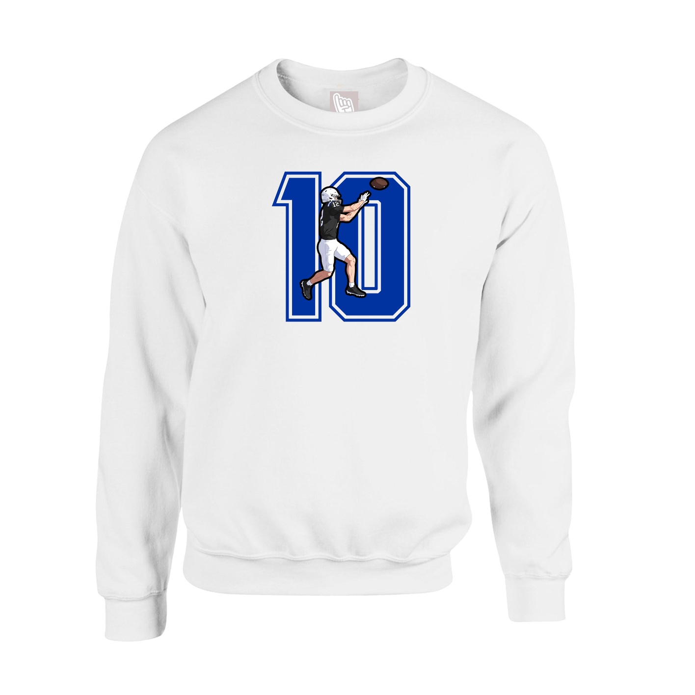 Fleece Crew — Number in White