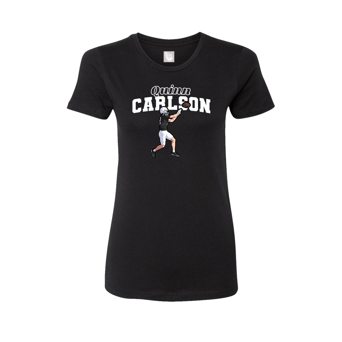 Womens Tee — Name Arch in Black